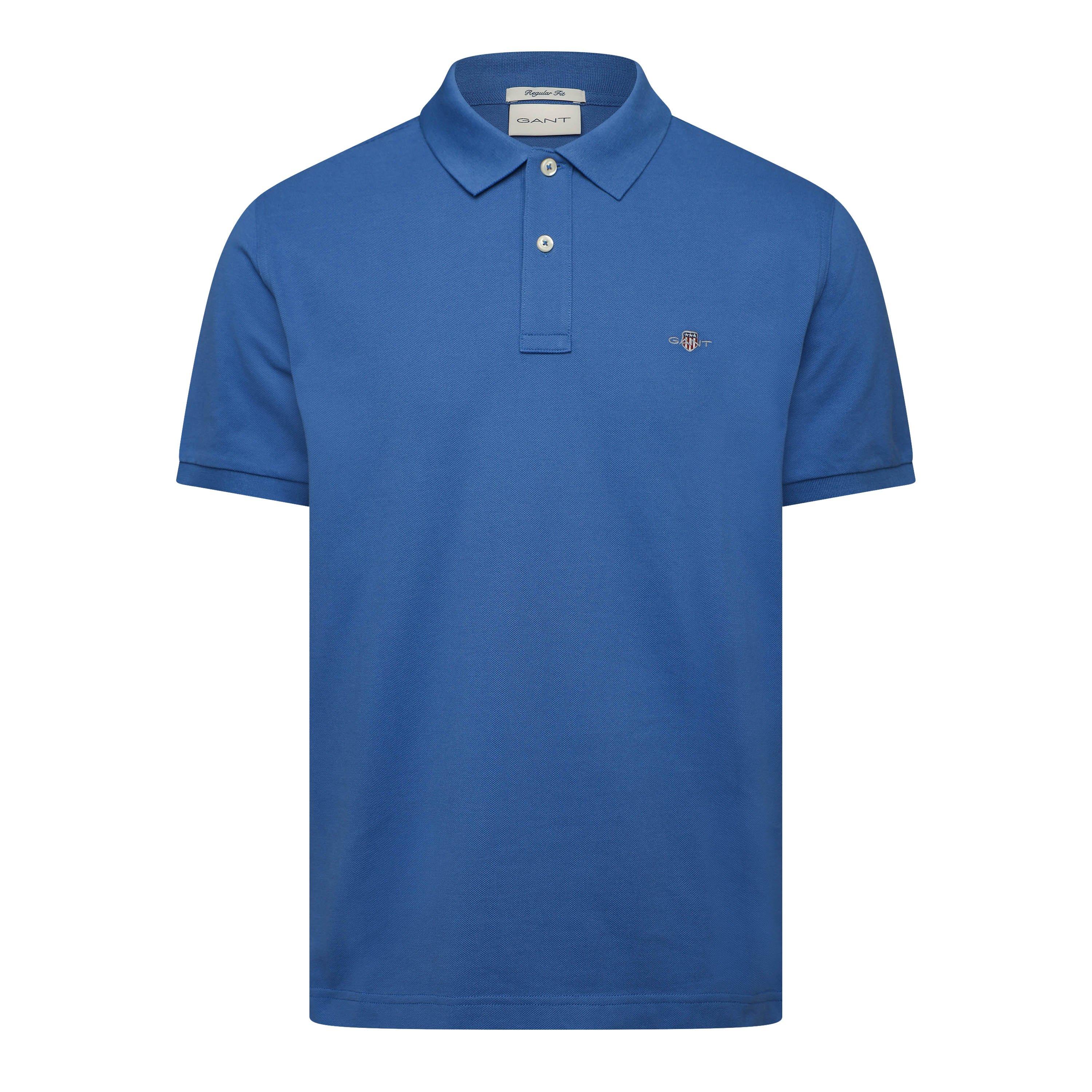 Gant Men's Classic Short-Sleeve Polo Shirt - Rich Blue - S