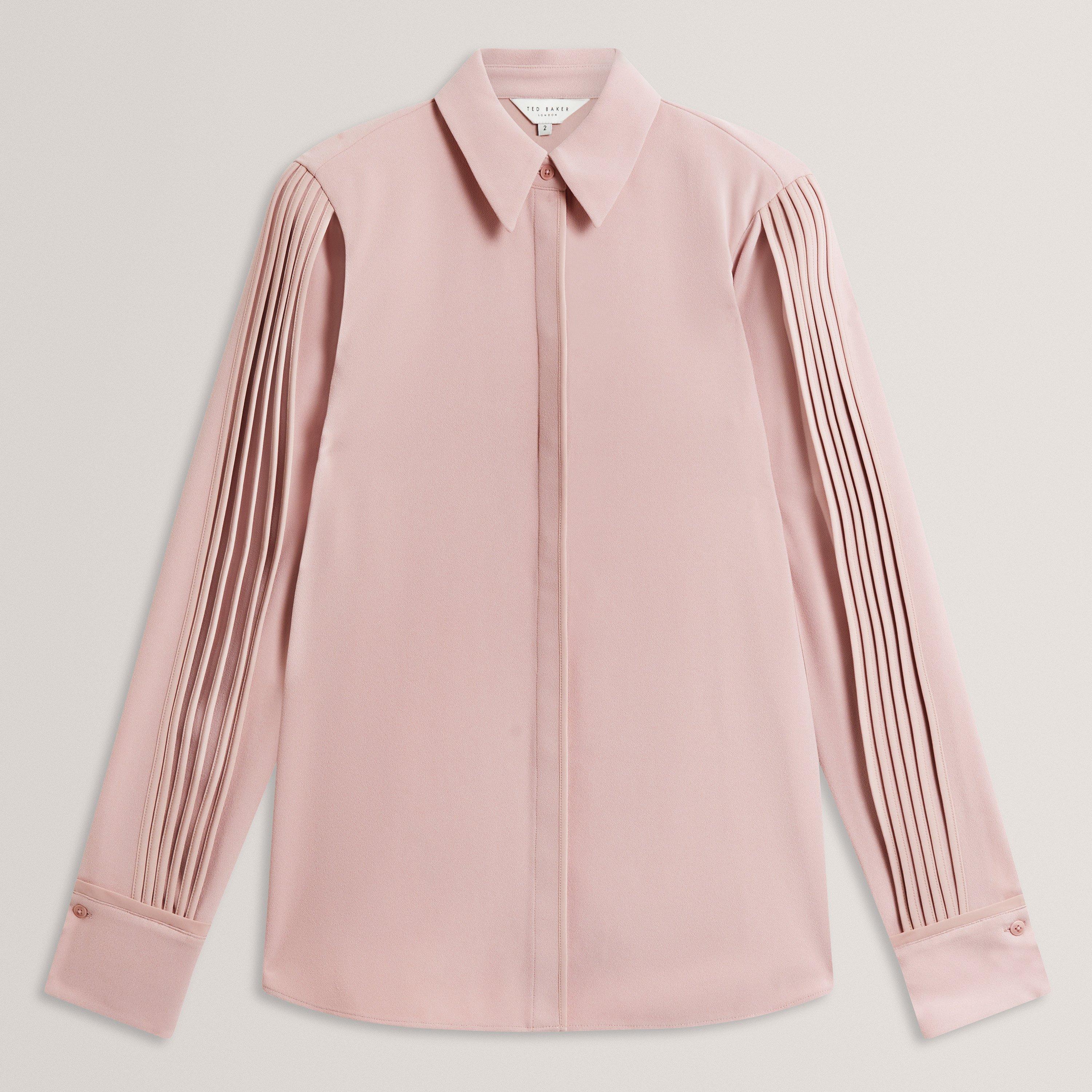 Rosa polverosa. - Ted Baker - Ted Baker Piping Detail Relaxed Long Sleeve Shirt - 1