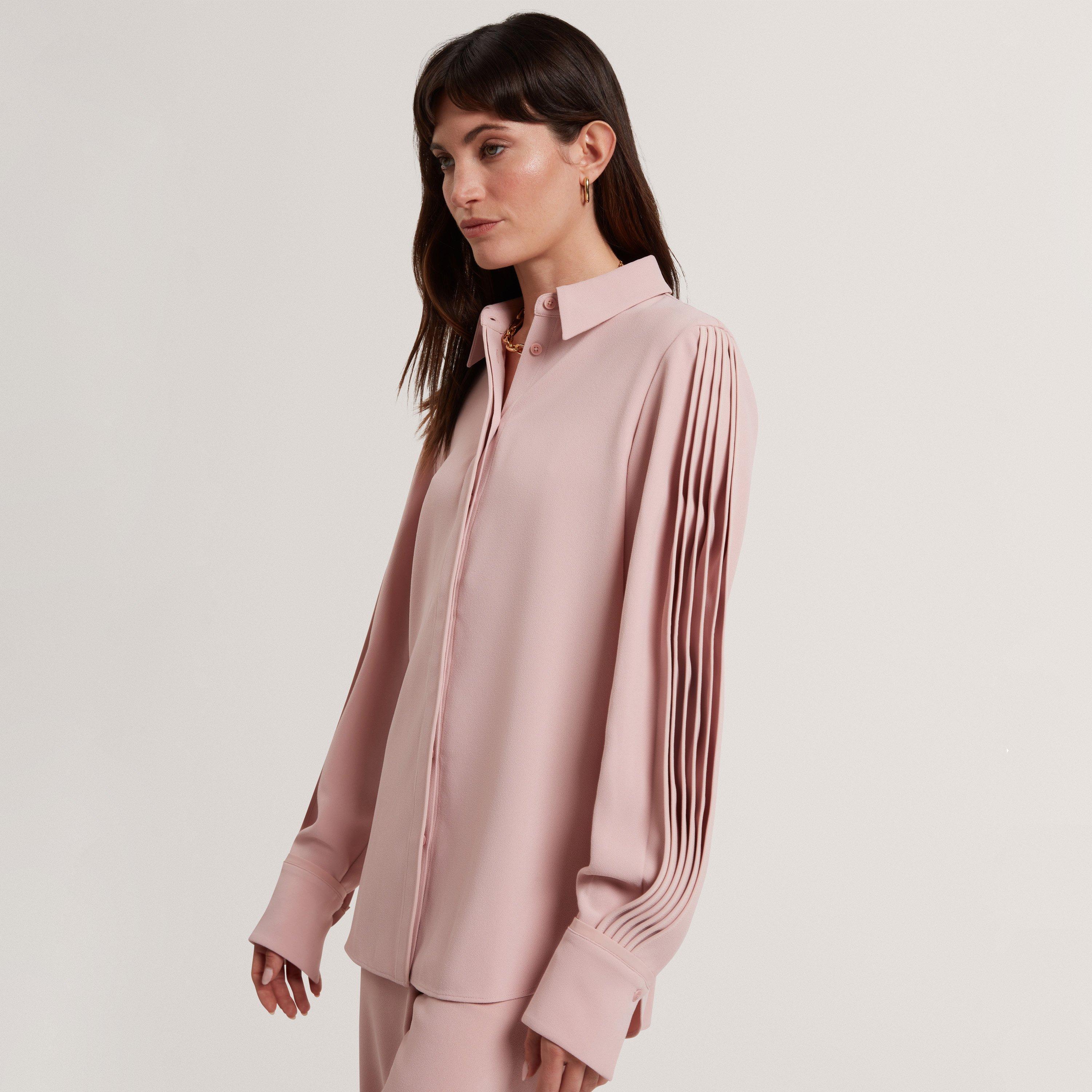 Dusky-Pink - Ted Baker - Ted LSlv Shirt Ld62 - 2