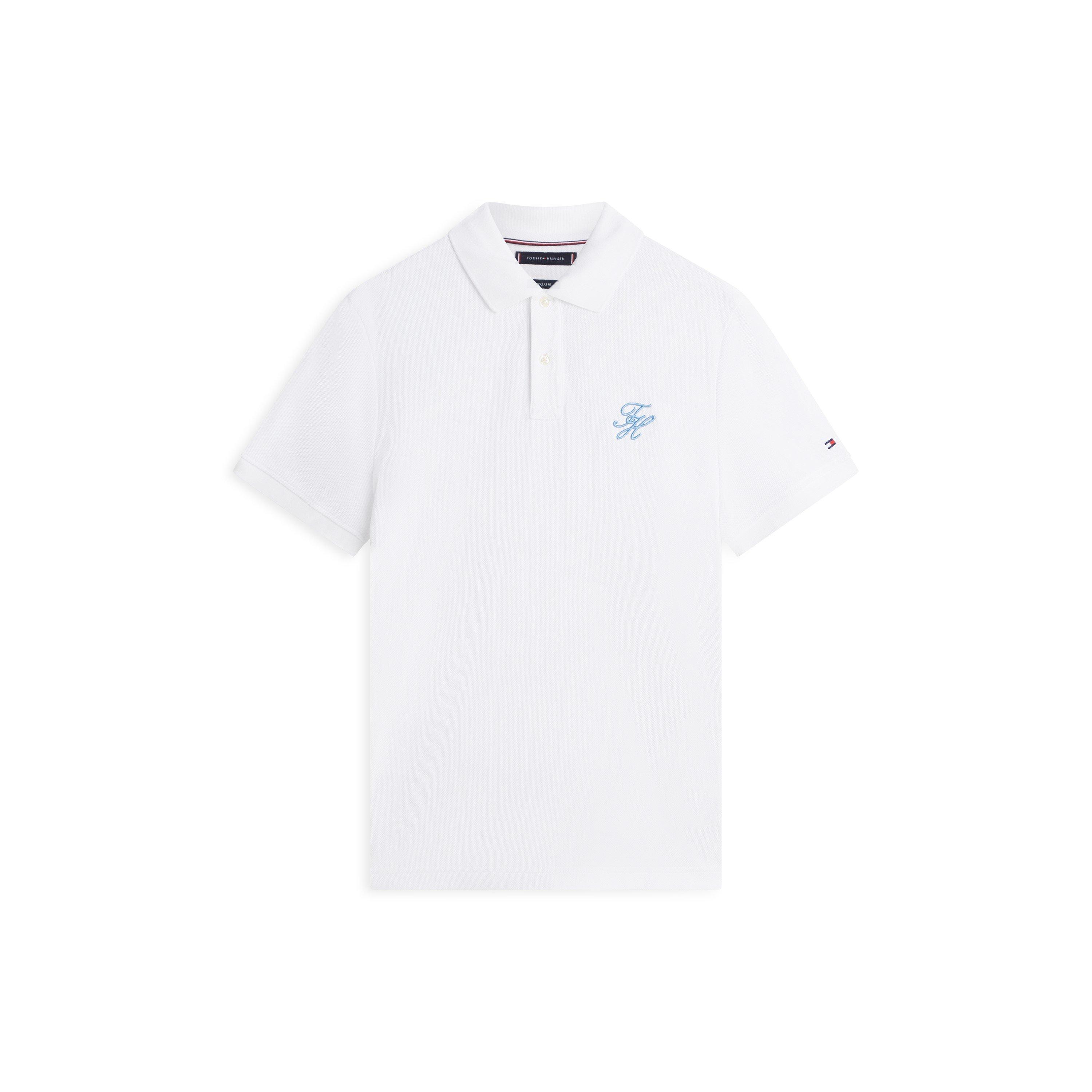 Tommy Hilfiger Men's Short Sleeve Polo Shirt - White - XL