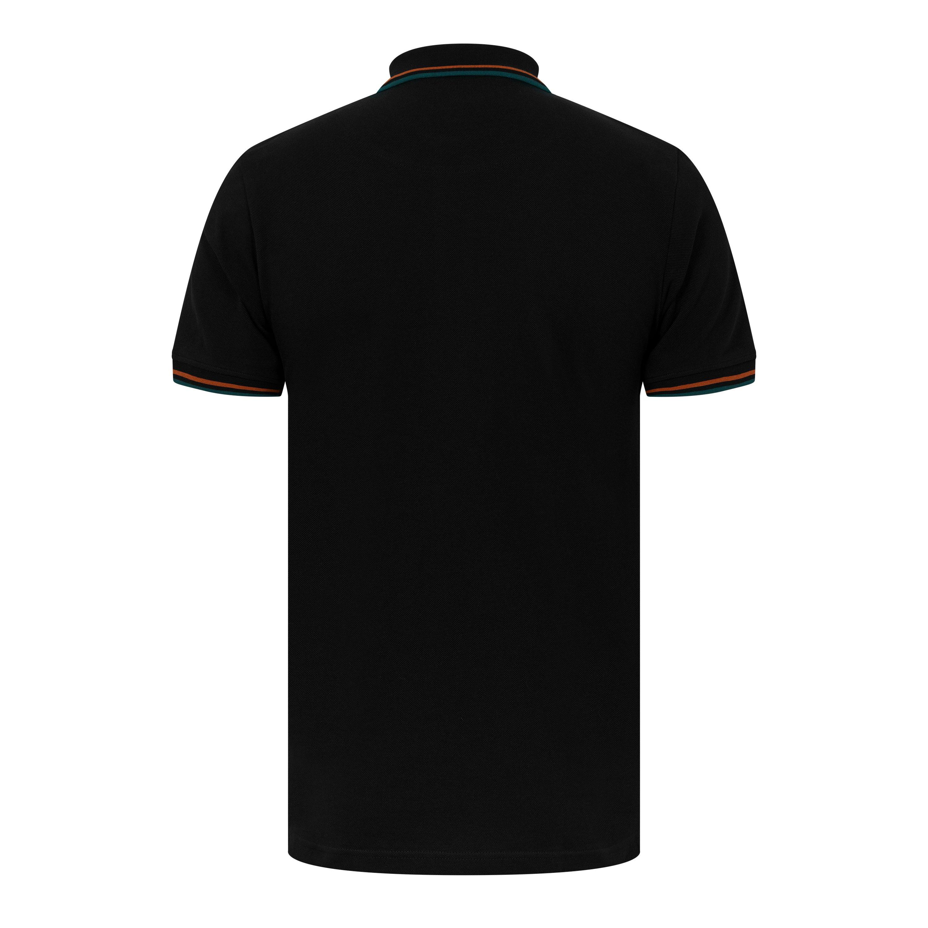 Negro - Pretty Green - Men's PG Wonderwall Short-Sleeve Polo Shirt - 2