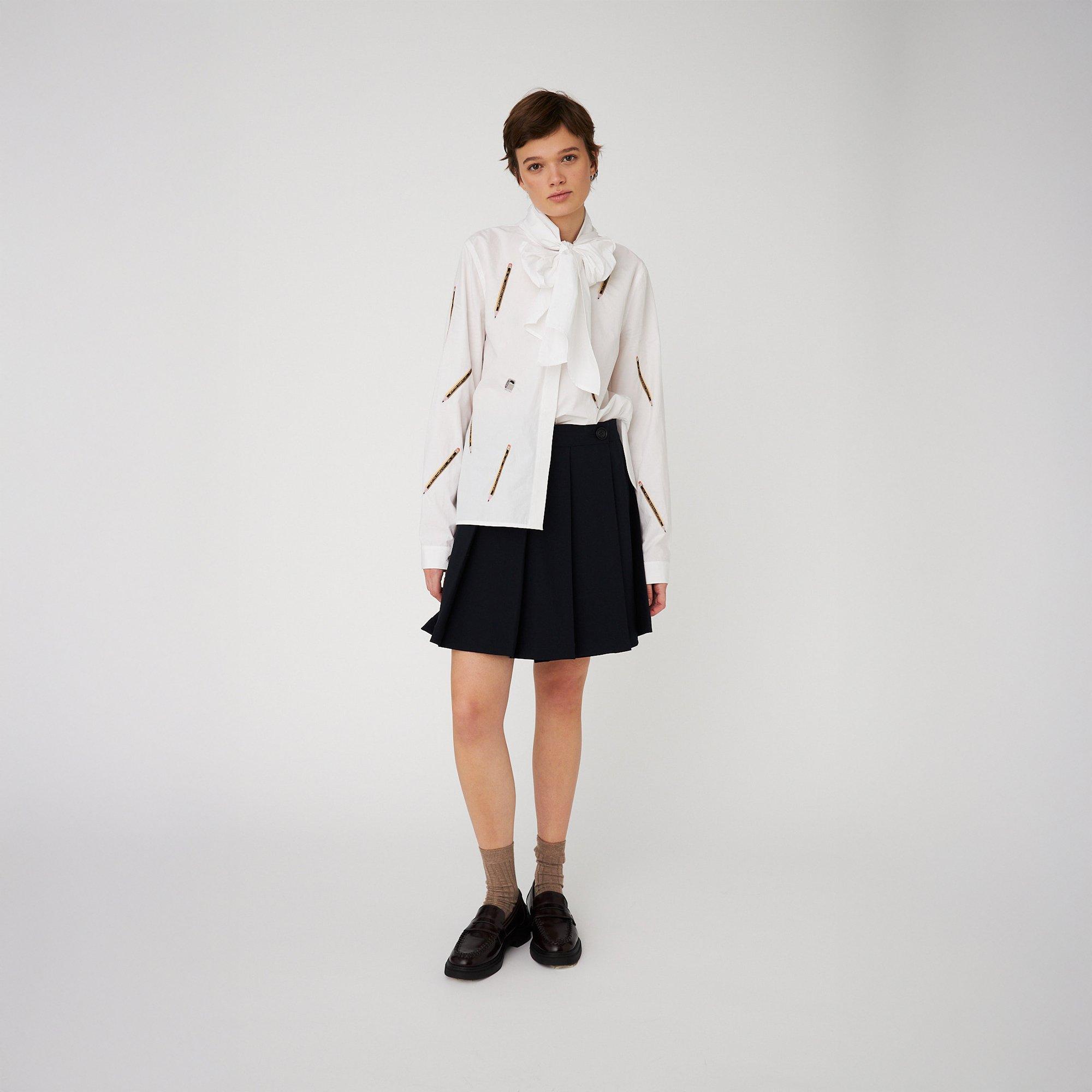 001 White - Stella Nova - Stella  Bow Shirt Ld61 - 2