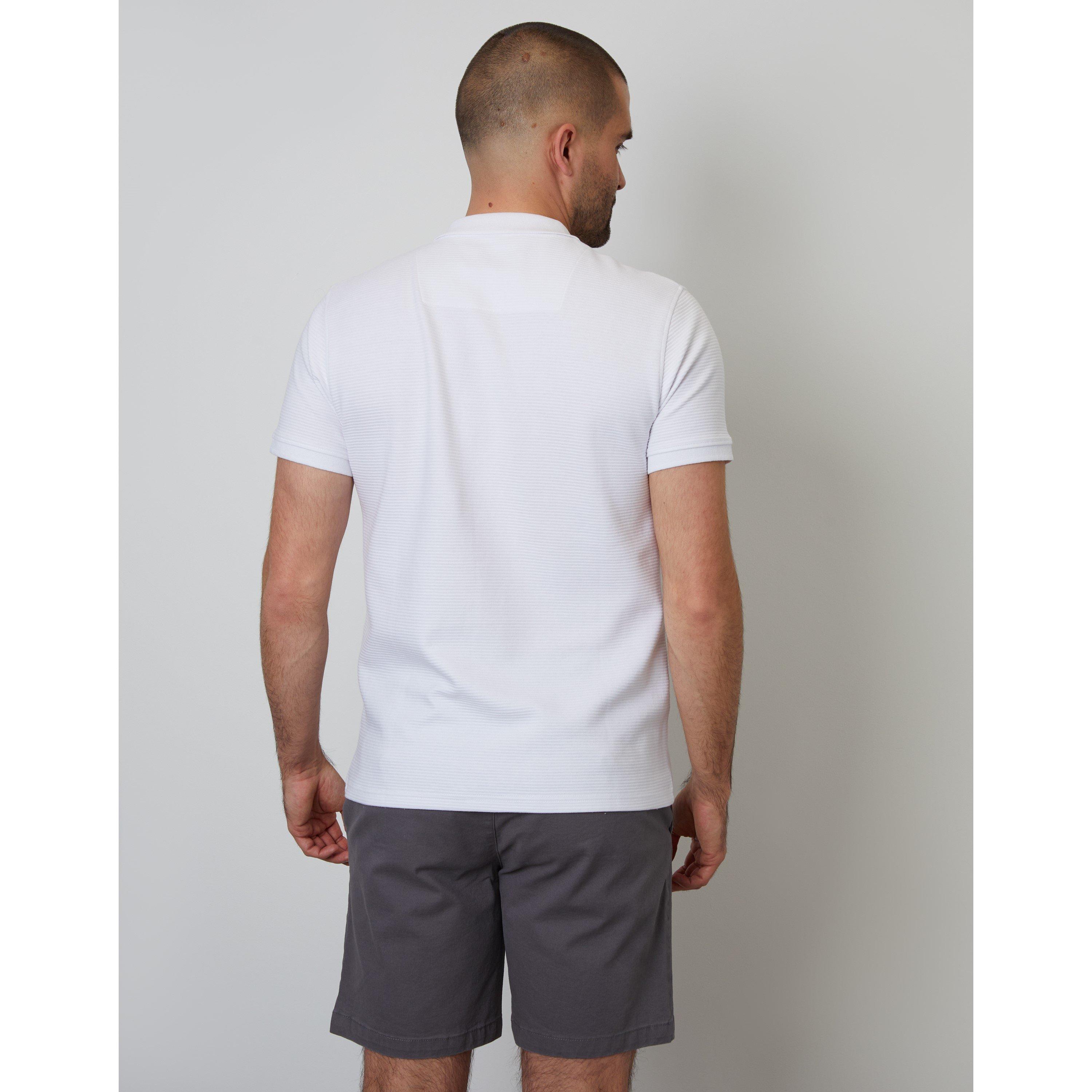White - Threadbare - Caswell Short-Sleeve Polo Shirt - 3