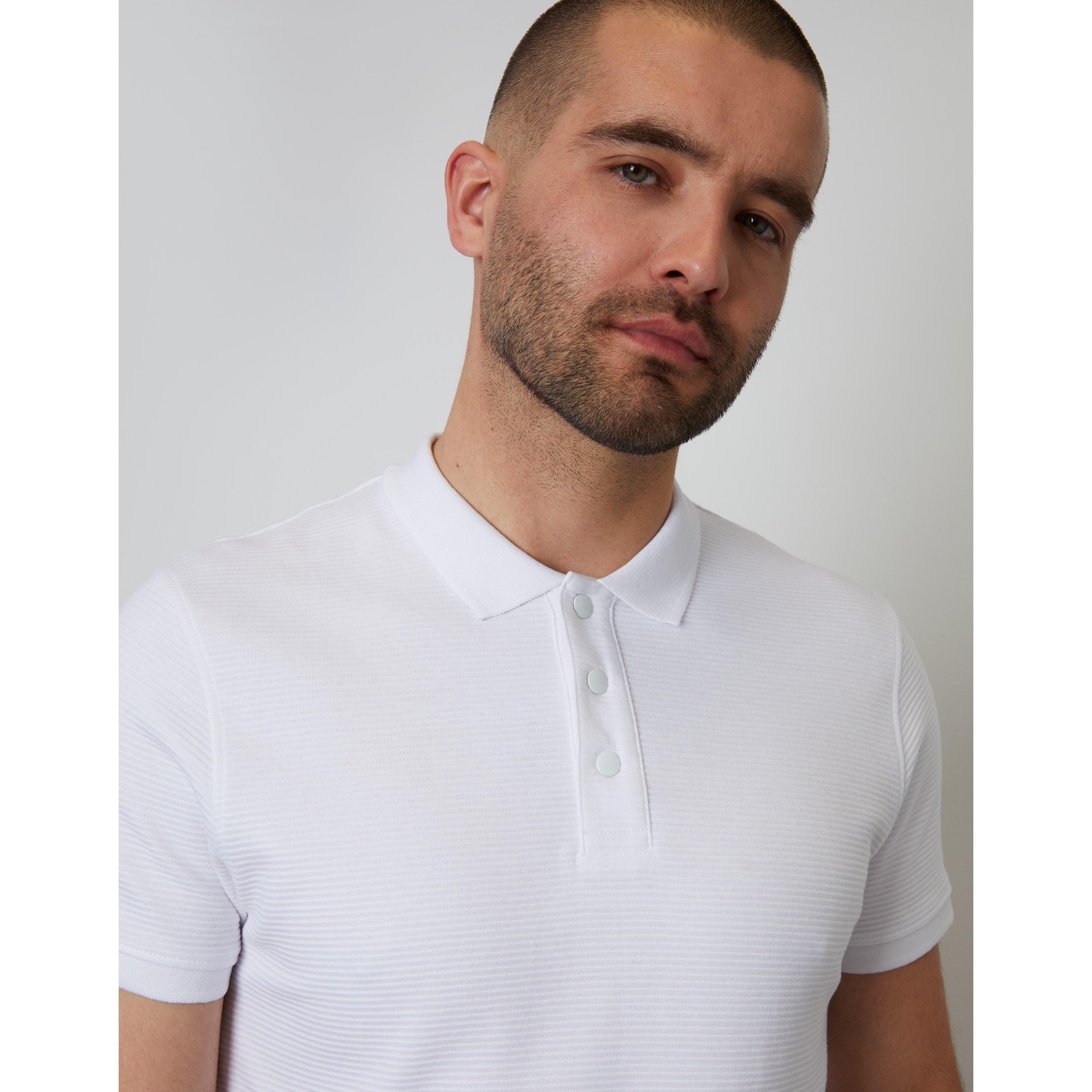 White - Threadbare - Caswell Short-Sleeve Polo Shirt - 4
