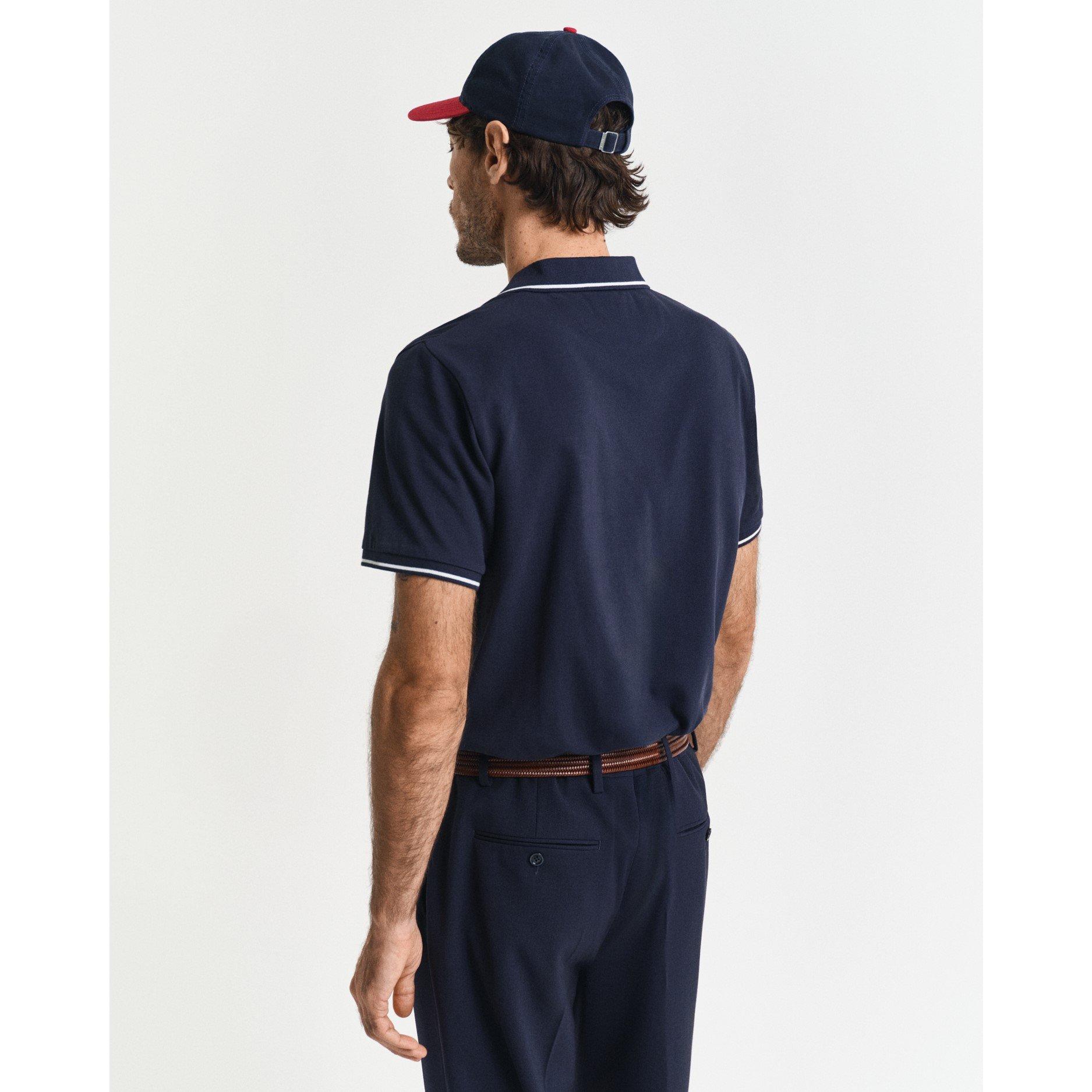 Evenng Blue 433 - Gant - Tipped Pique Polo Shirt - 2