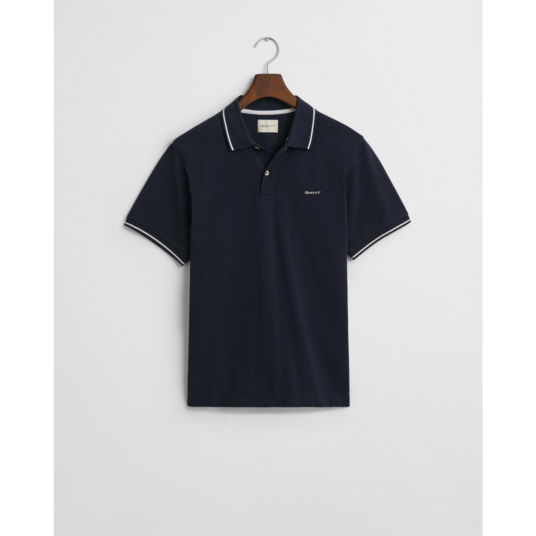 Evenng Blue 433 - Gant - Tipped Pique Polo Shirt - 6