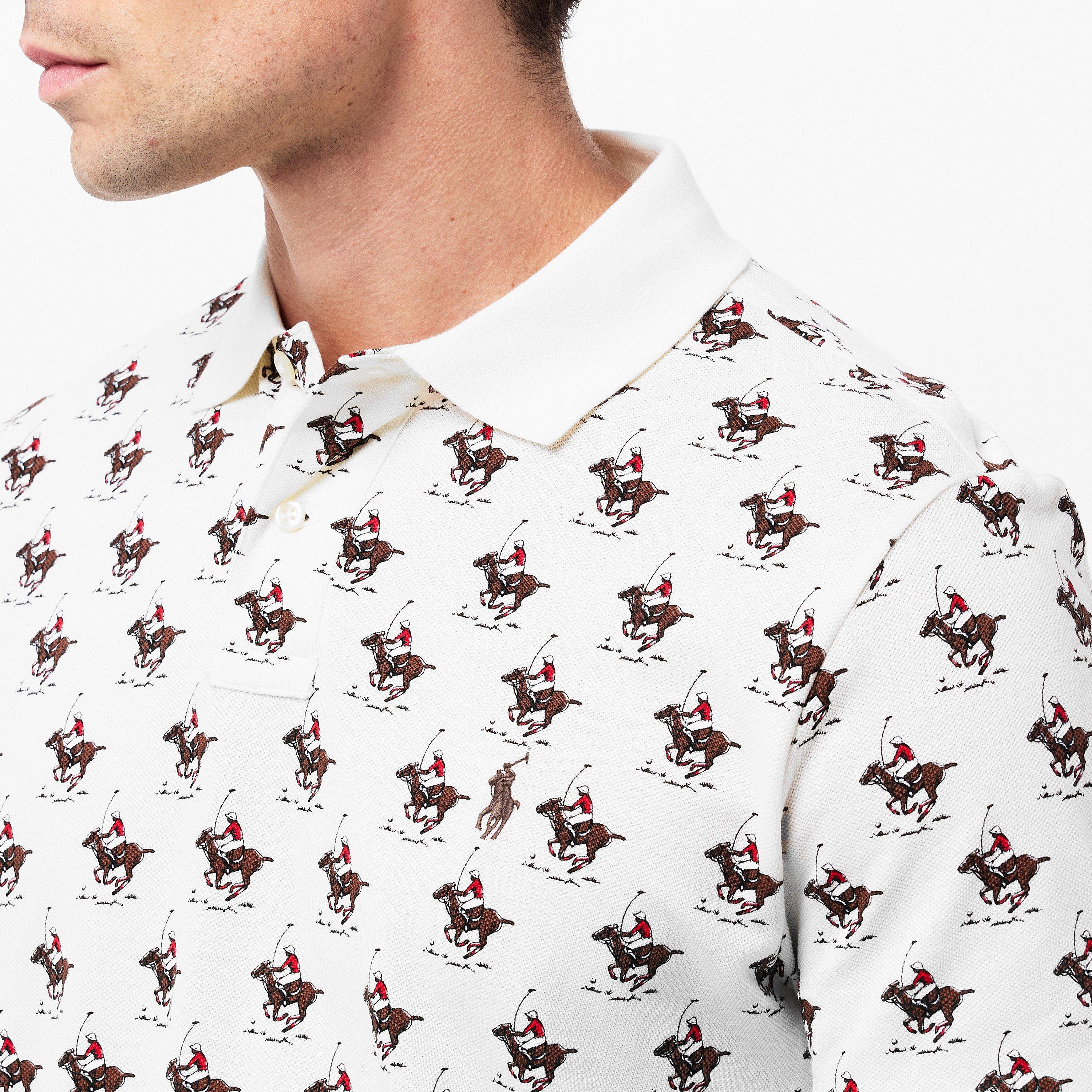 Cream Combo - Polo Ralph Lauren - Men's Horse Short-Sleeve Polo Shirt - 5