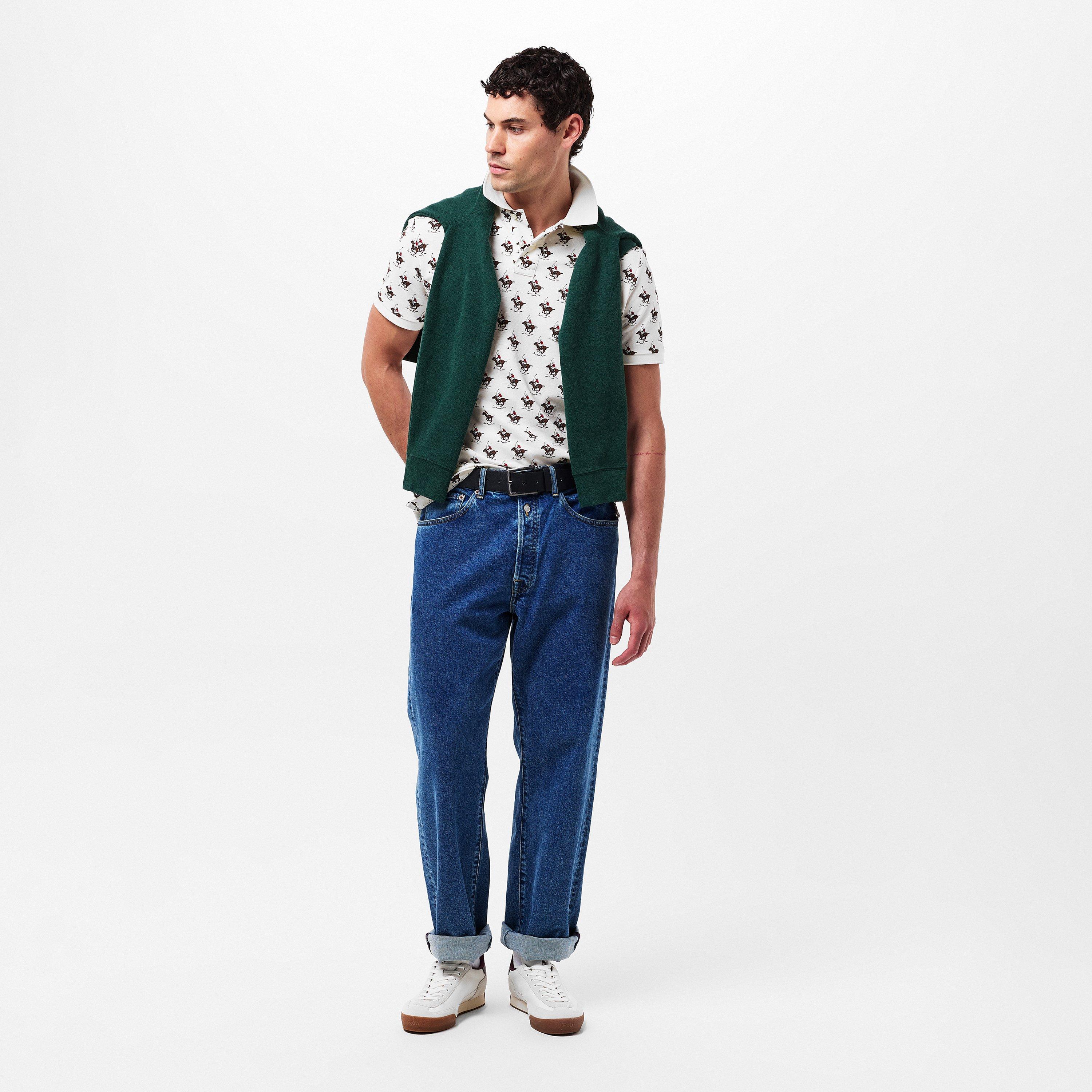 Cream Combo - Polo Ralph Lauren - Men's Horse Short-Sleeve Polo Shirt - 6