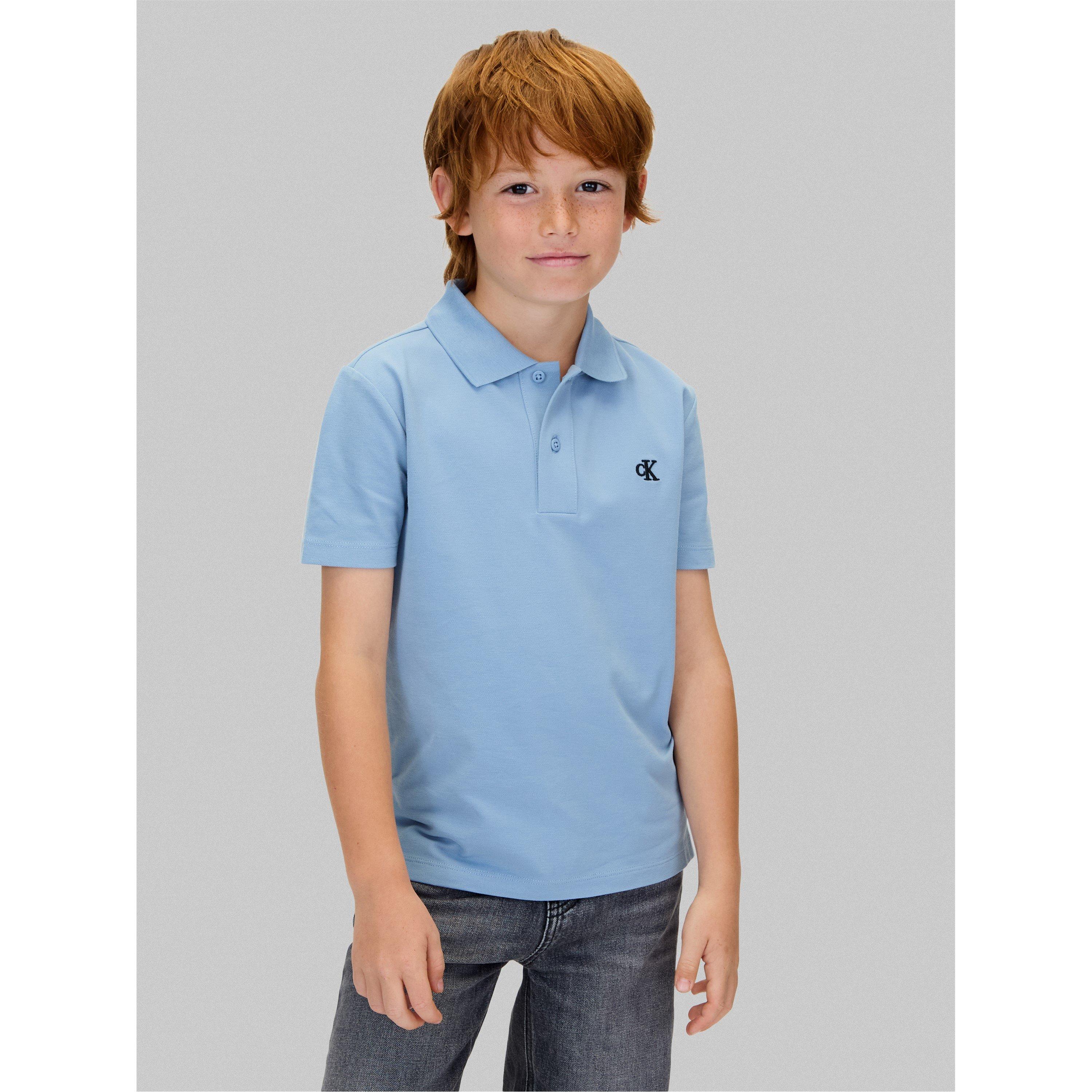 Faded Denim CFF - Calvin Klein Jeans - Kids' CKJ Essential Short-Sleeve Polo Shirt - 2