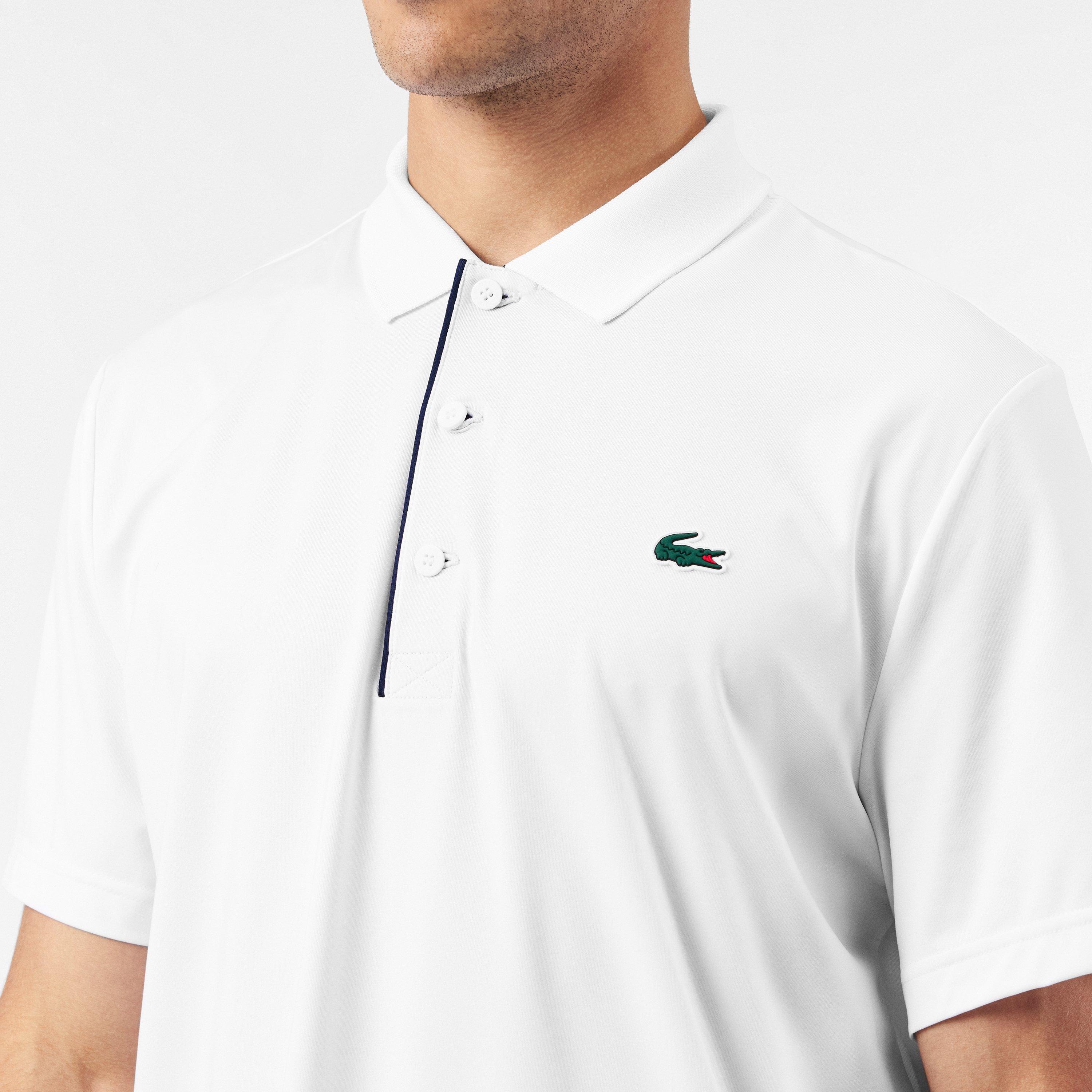 White/Navy - Lacoste - Short-Sleeve Polo Shirt - 5