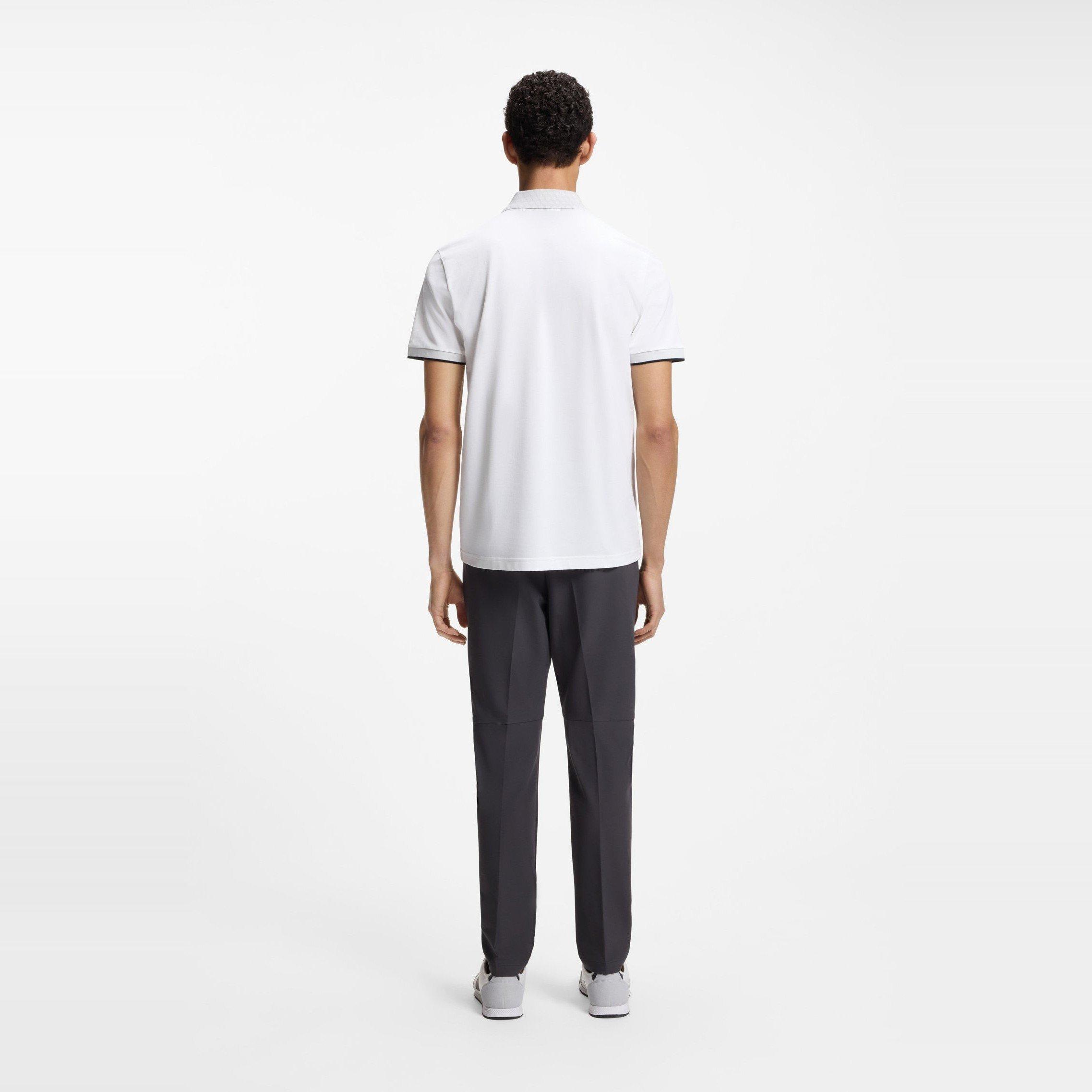 White - Boss - Men's Chip Paddy Cotton Short-Sleeve Polo Shirt - 3