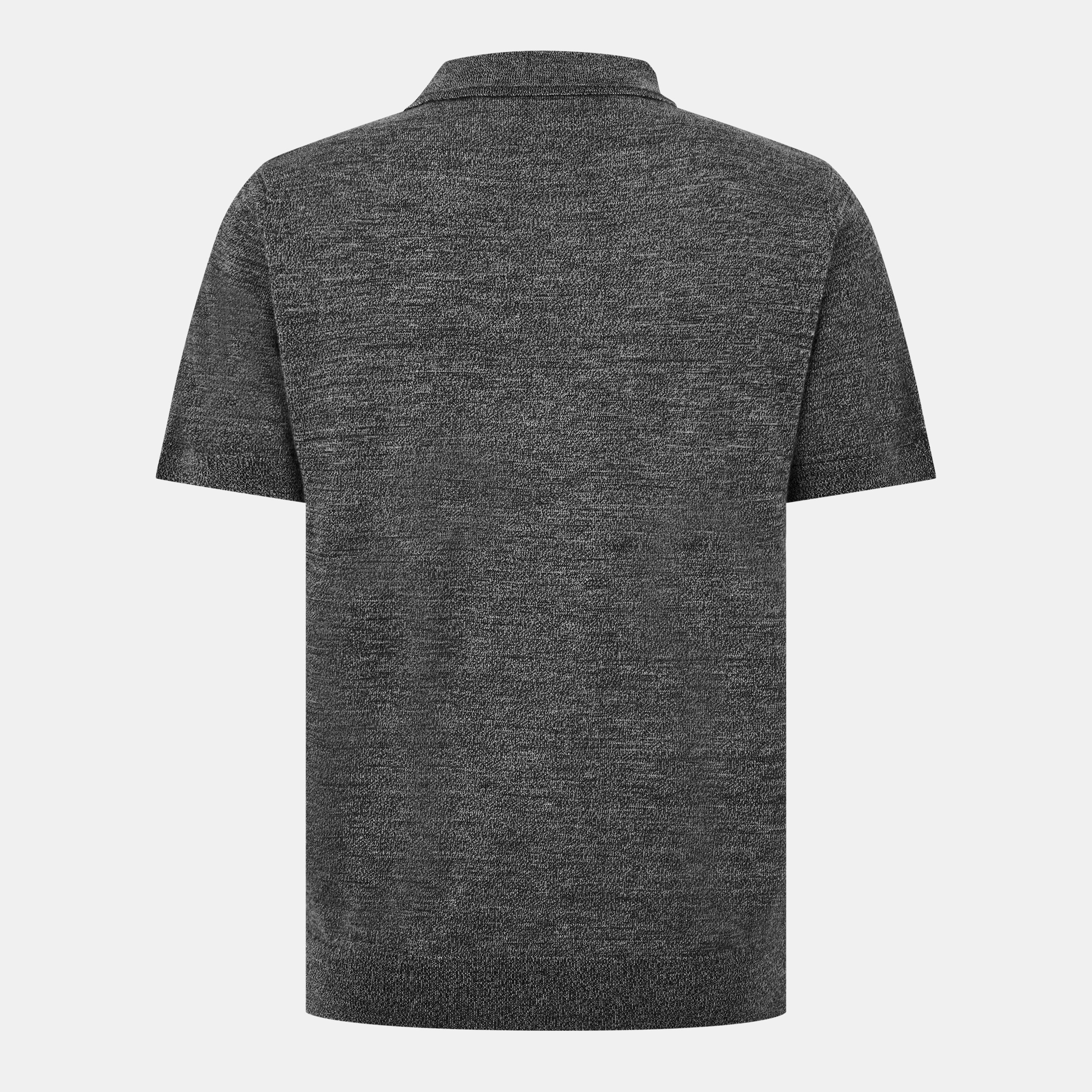 Black - Barbour International - Maverick Mouline Knitted Polo Shirt - 2