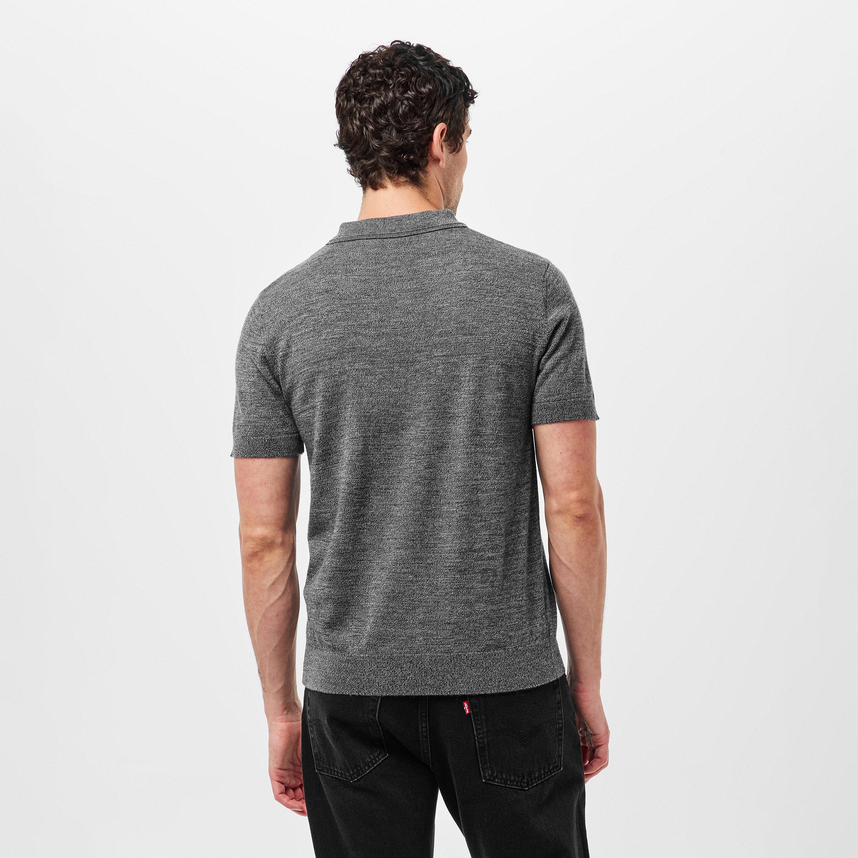 Black - Barbour International - Maverick Mouline Knitted Polo Shirt - 4