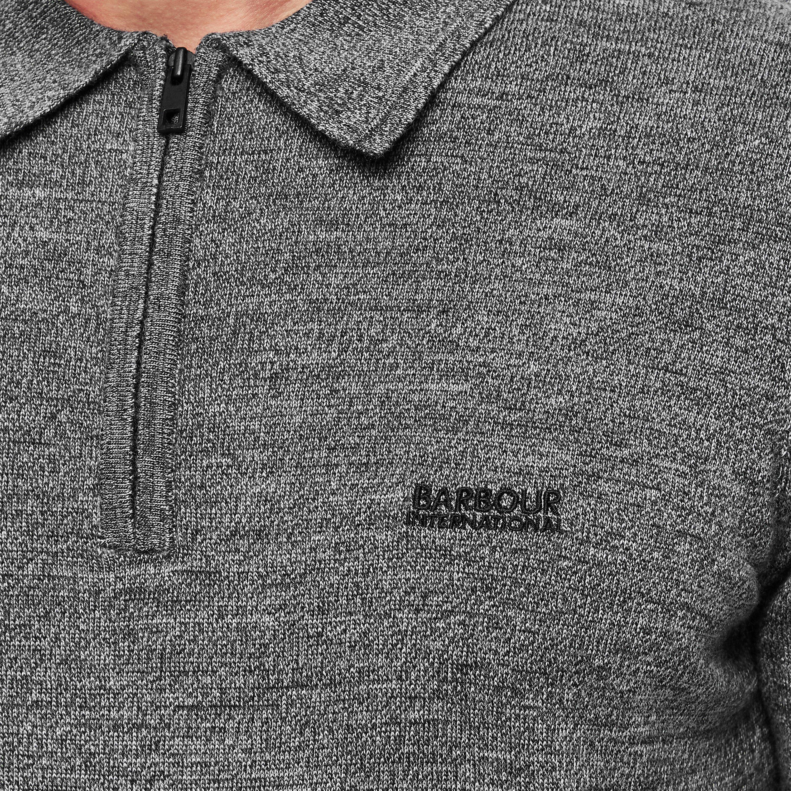 Black - Barbour International - Maverick Mouline Knitted Polo Shirt - 5