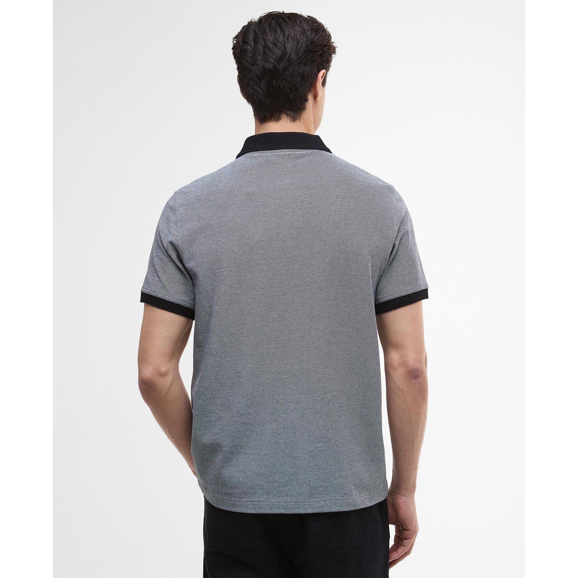 Black/White - Barbour International - Morley Oxford Polo Shirt - 3