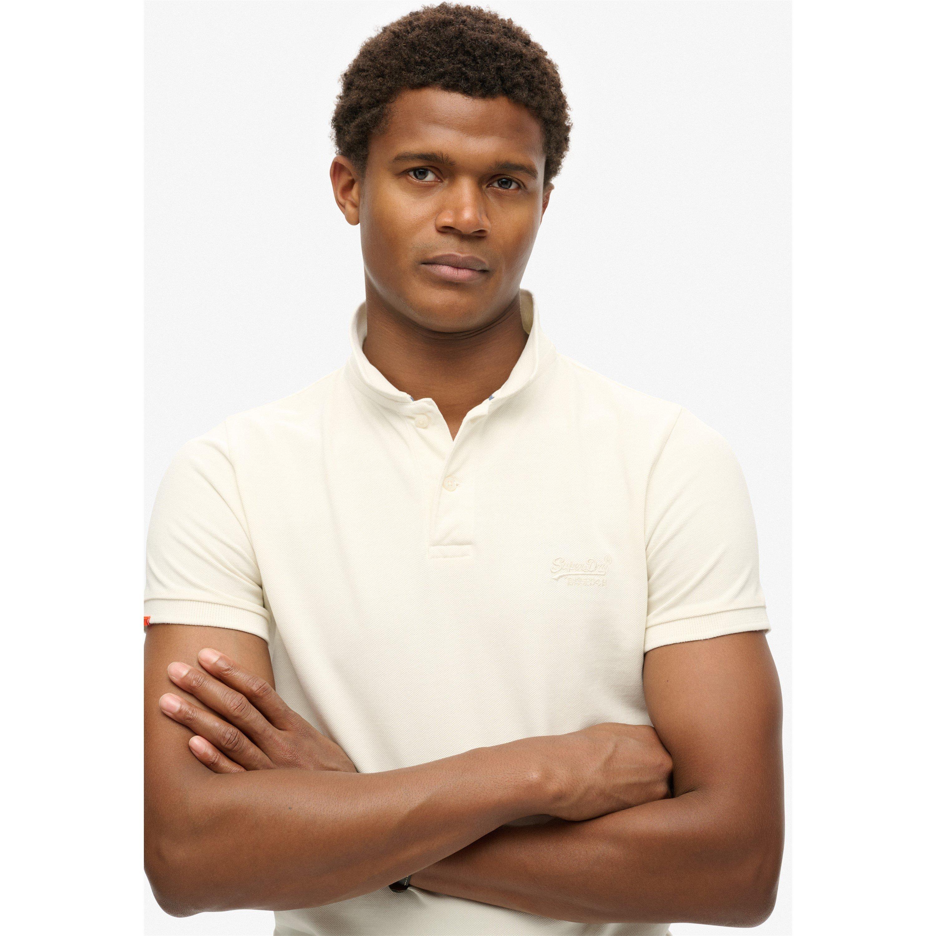White - Superdry - Men's Short Sleeve Polo Shirt - 1