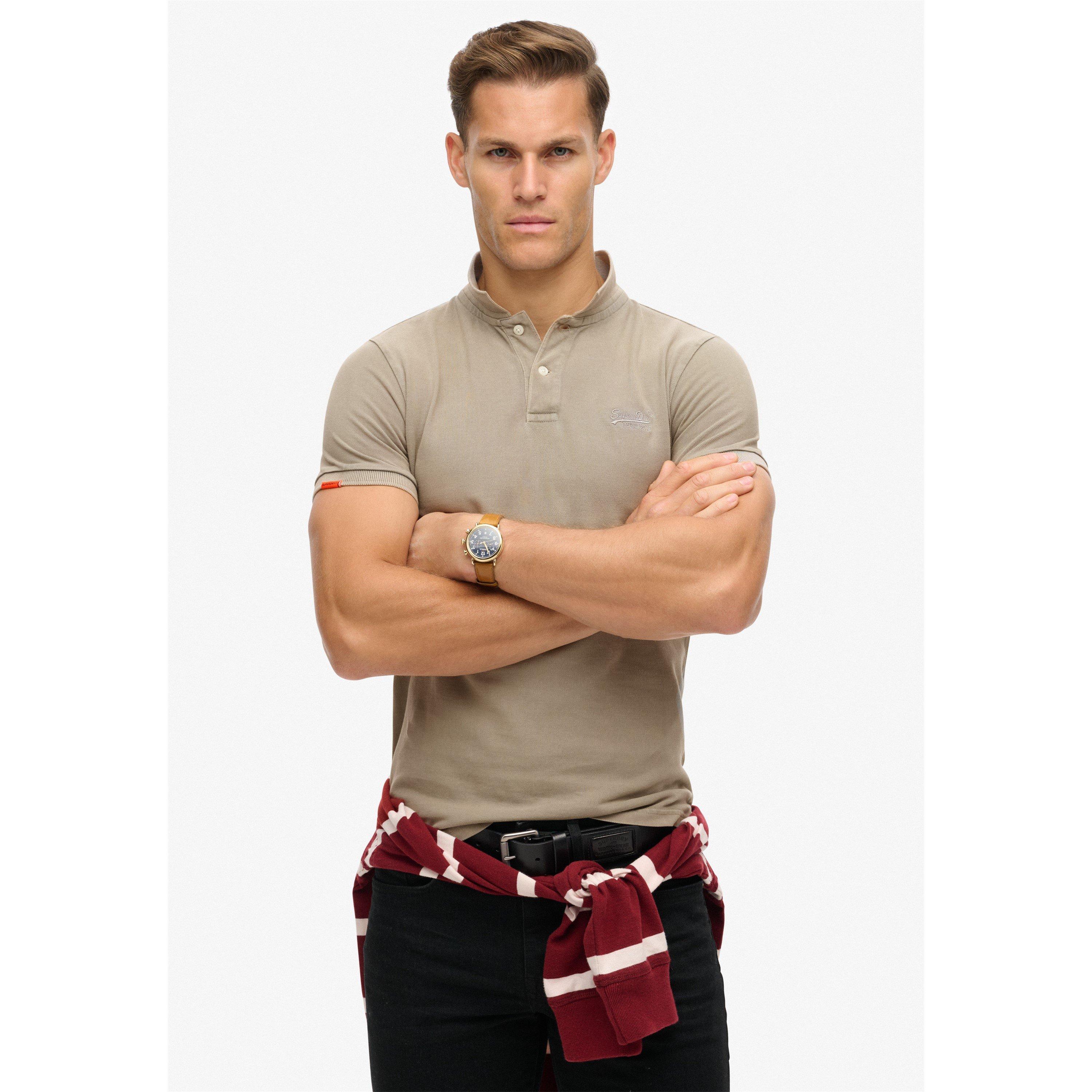 Grau - Superdry - Men's Short Sleeve Polo Shirt - 2