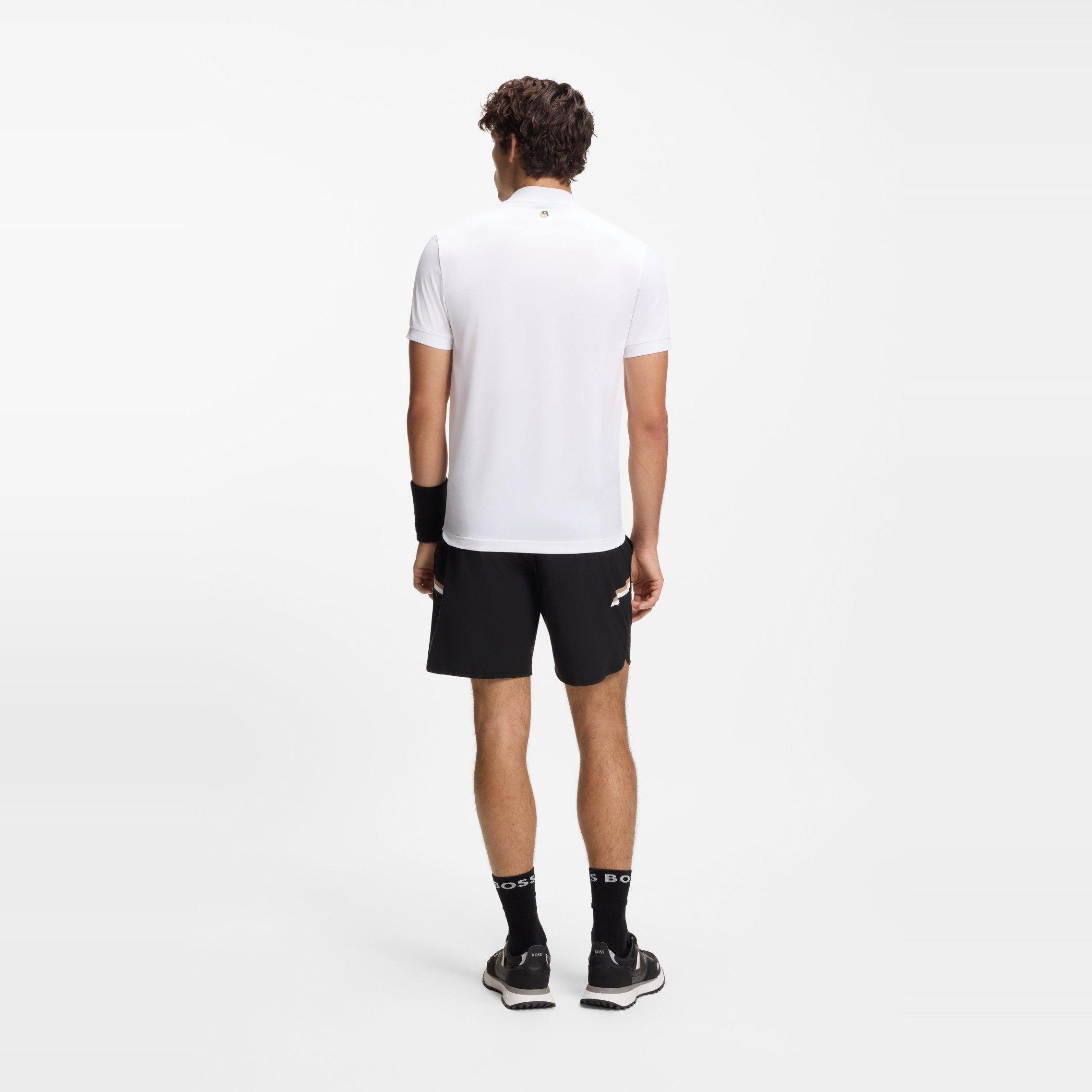 White - Boss - Men's Spin Bodymapp Short-Sleeve Slim-Fit Polo Shirt - 3