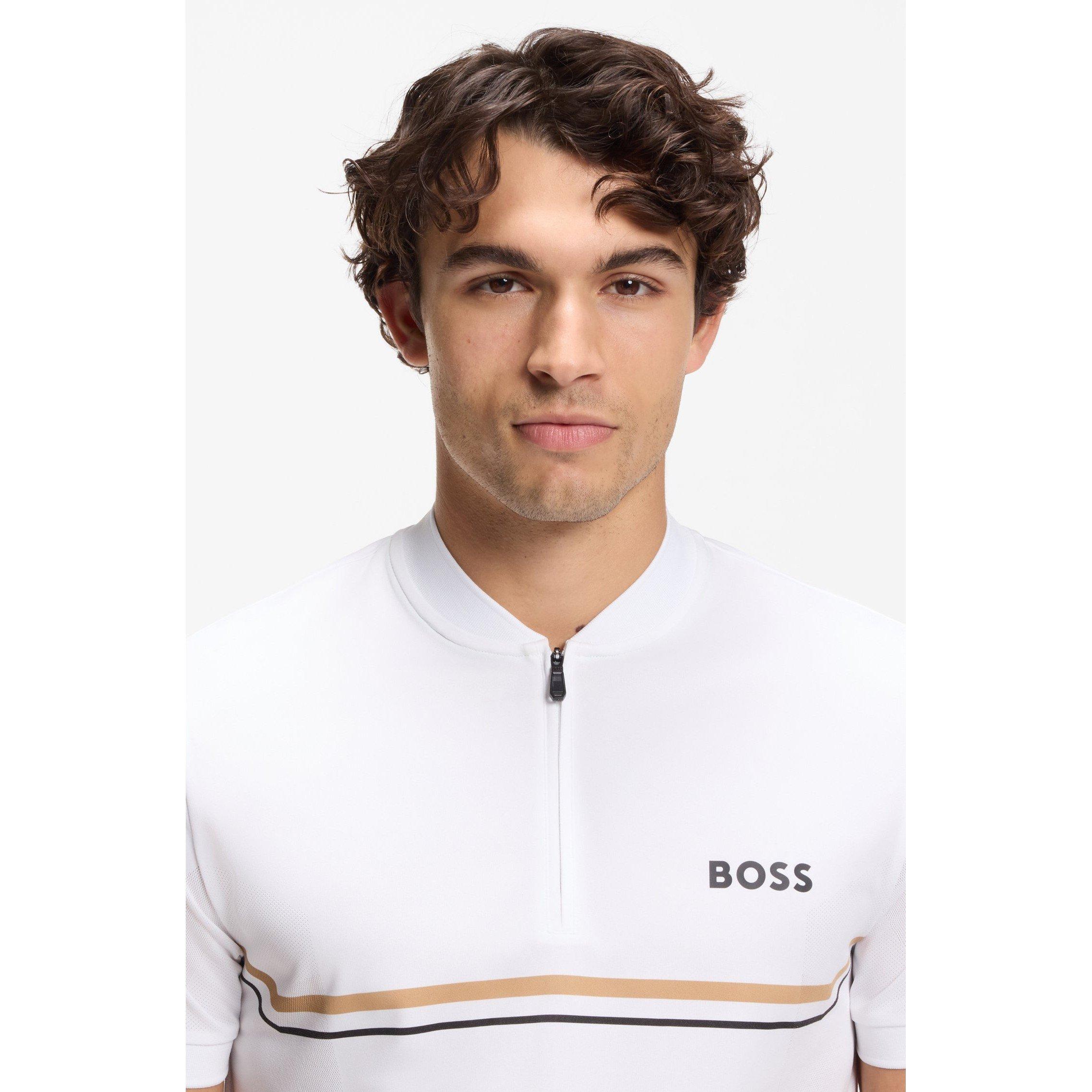 White - Boss - Men's Spin Bodymapp Short-Sleeve Slim-Fit Polo Shirt - 4