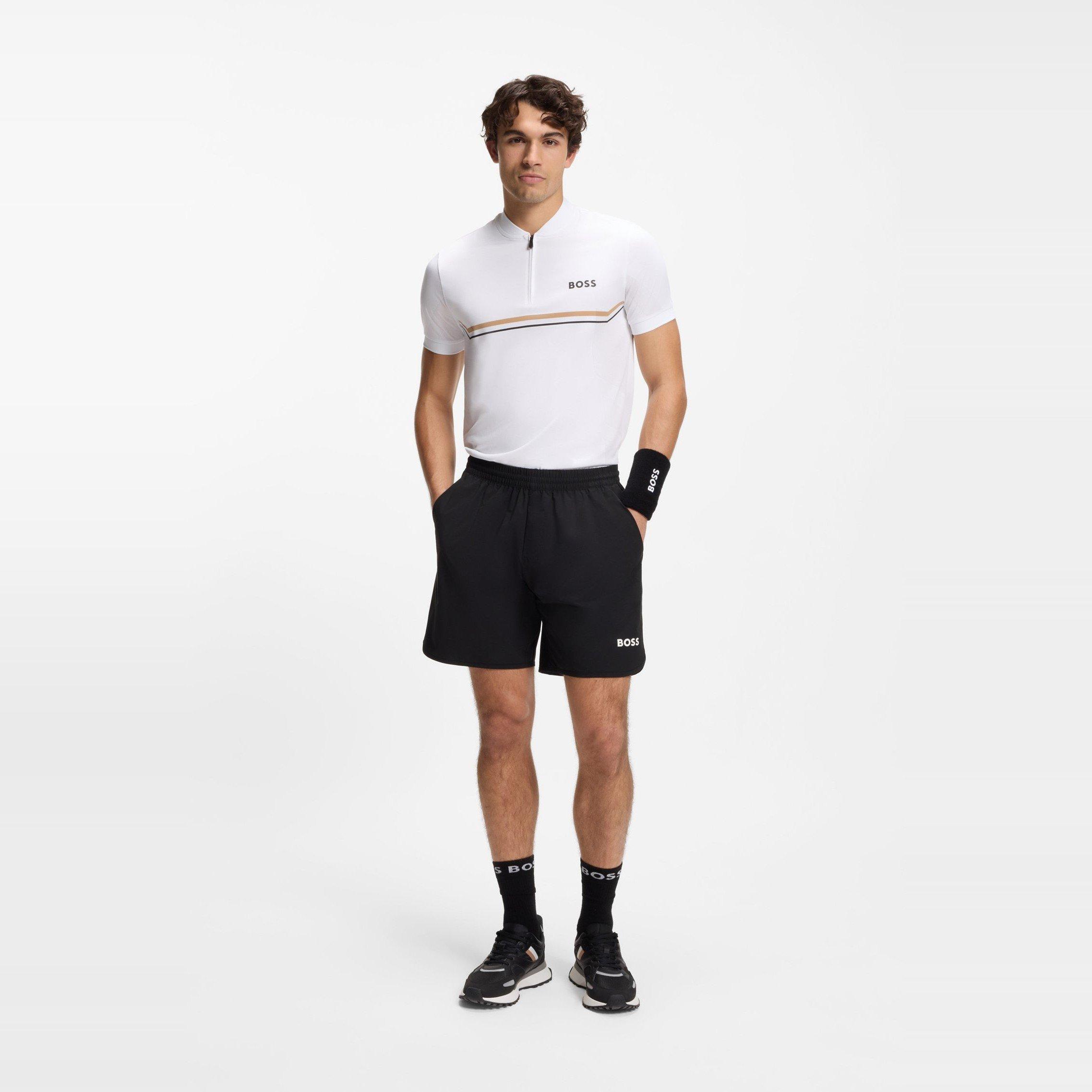 White - Boss - Men's Spin Bodymapp Short-Sleeve Slim-Fit Polo Shirt - 5
