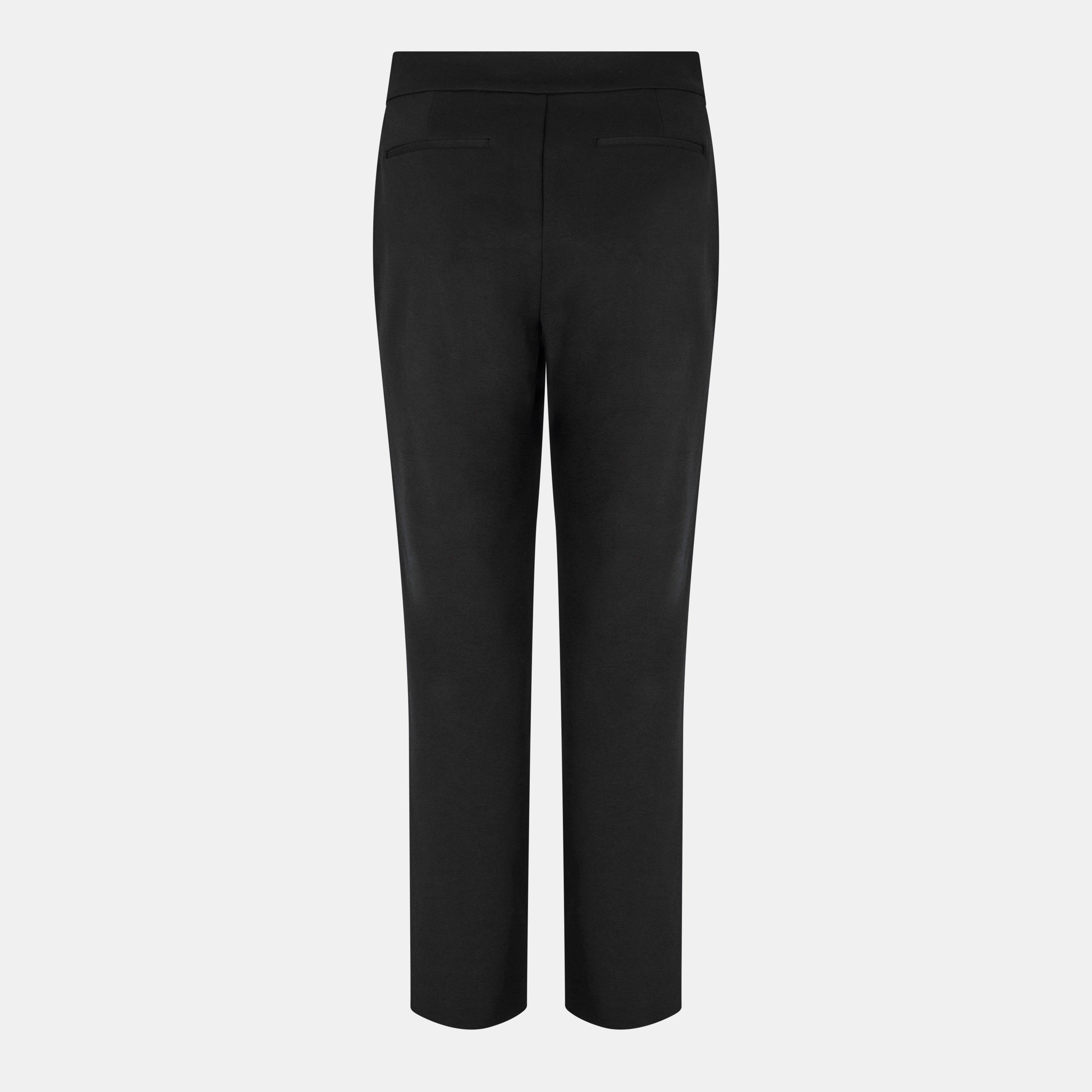 Black - Lauren by Ralph Lauren - Women's Real Leather Zinleah Straight Leg Trouser - 2