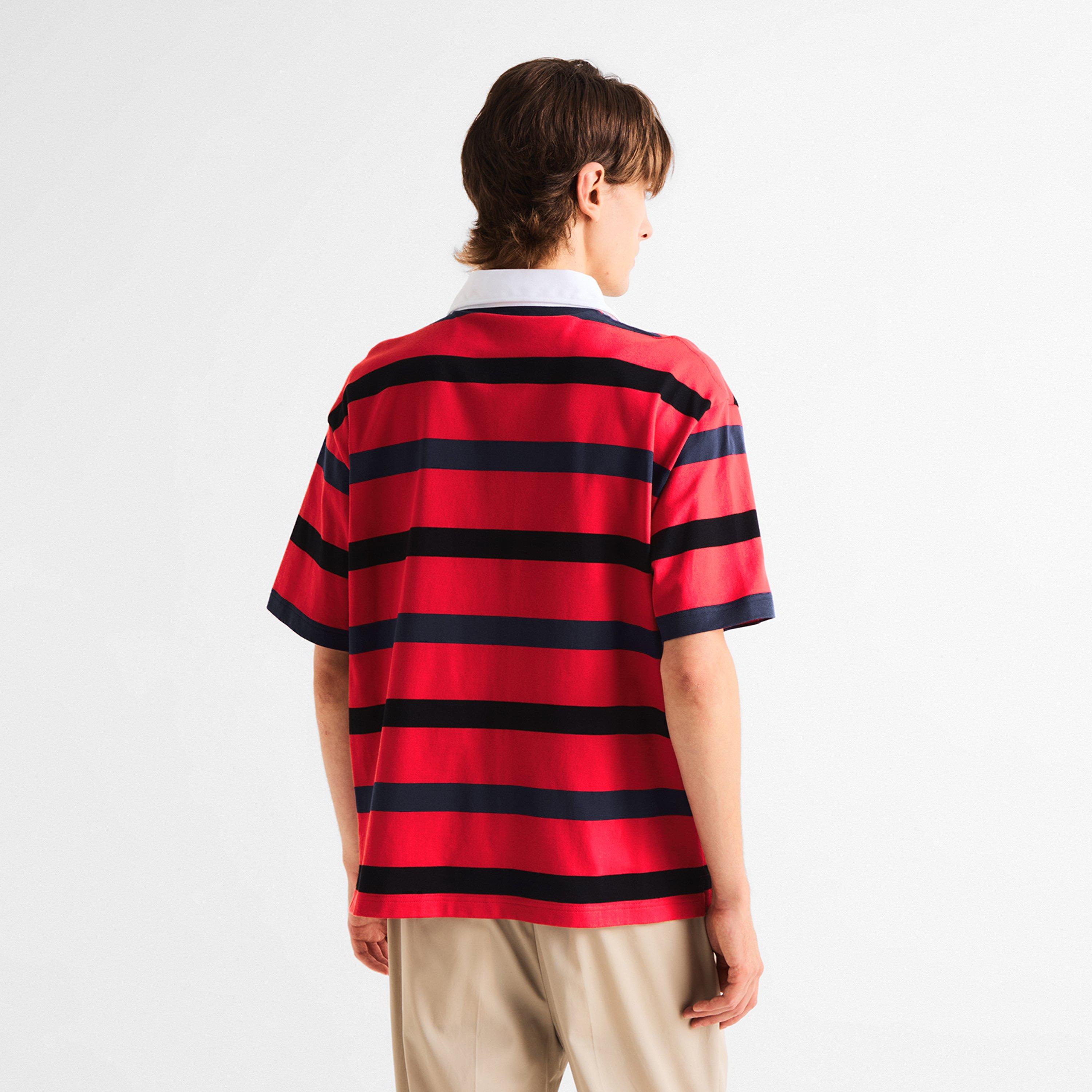Red - Prada - Men's Short Sleeve Polo Shirt - 4