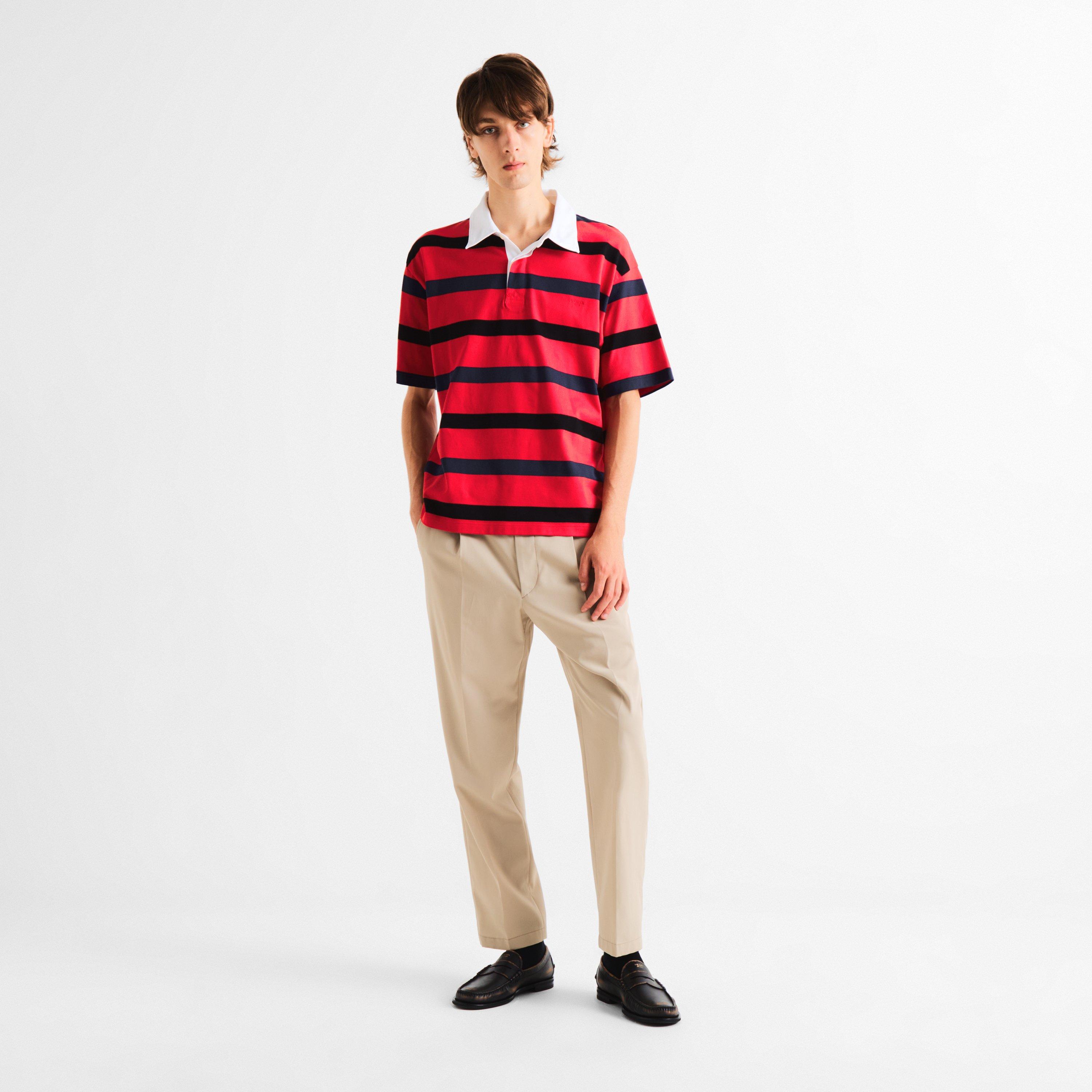 Red - Prada - Men's Short Sleeve Polo Shirt - 6