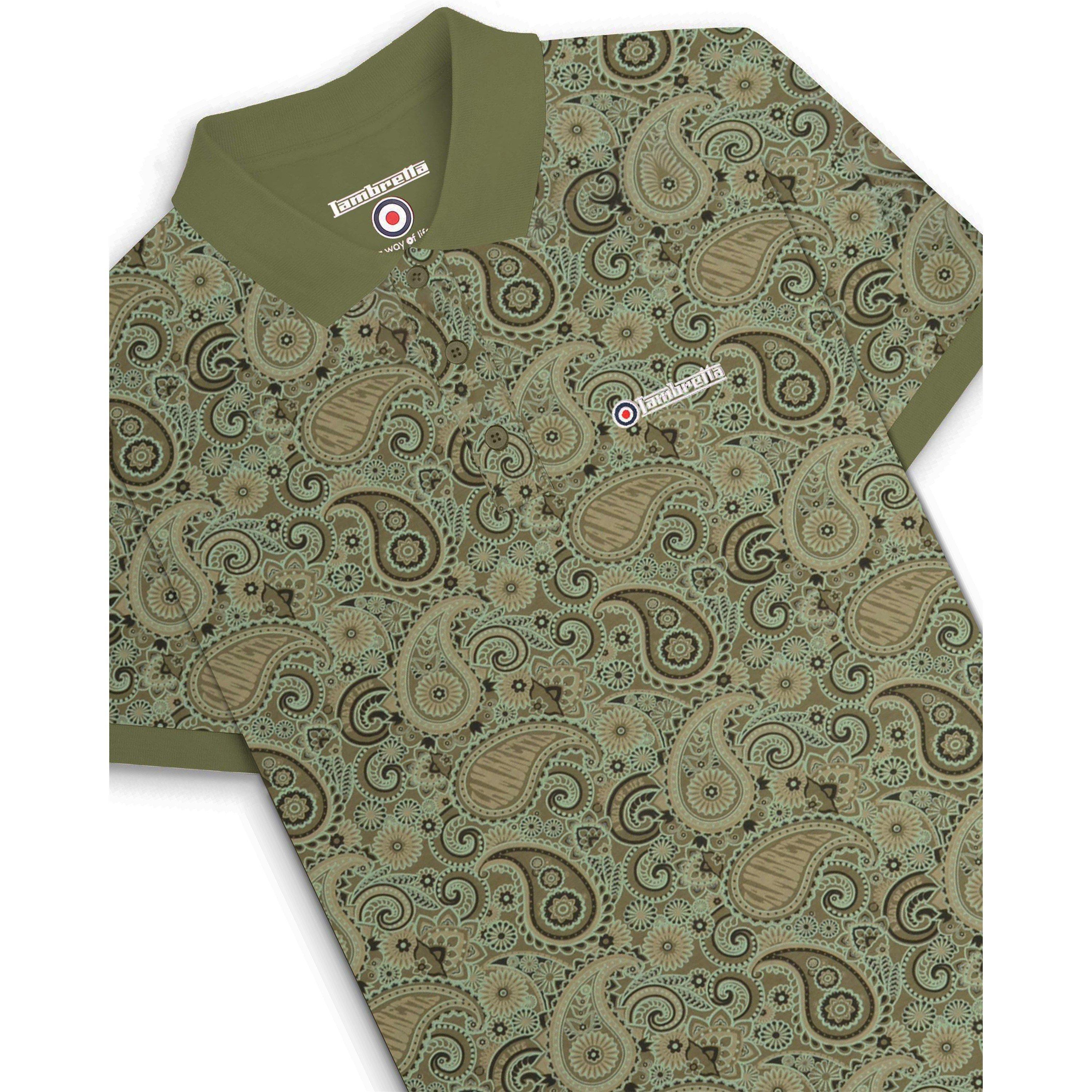 Khaki - Lambretta - Pasly Polo Shirt Mens - 3