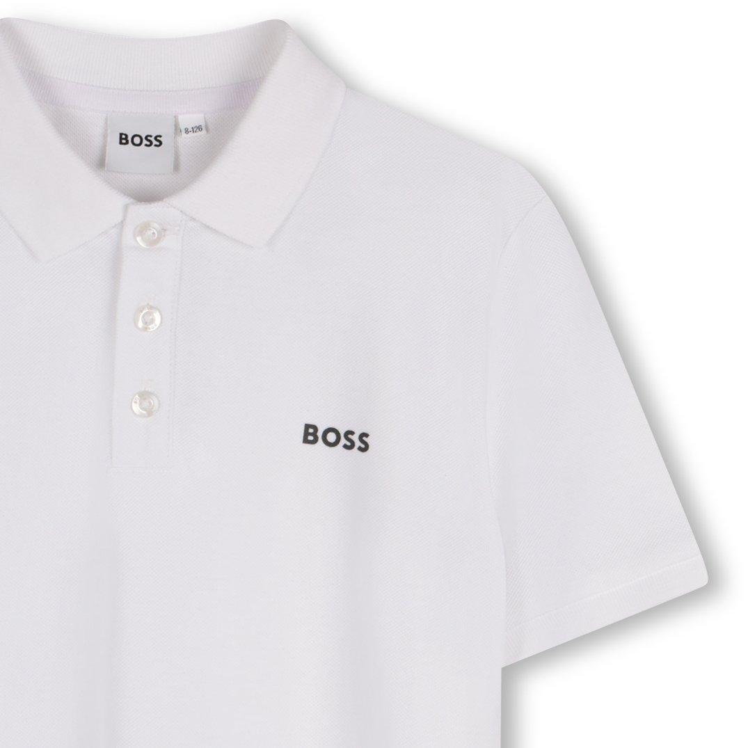 White - Boss - Kids Logo Polo, Logo Design - 3