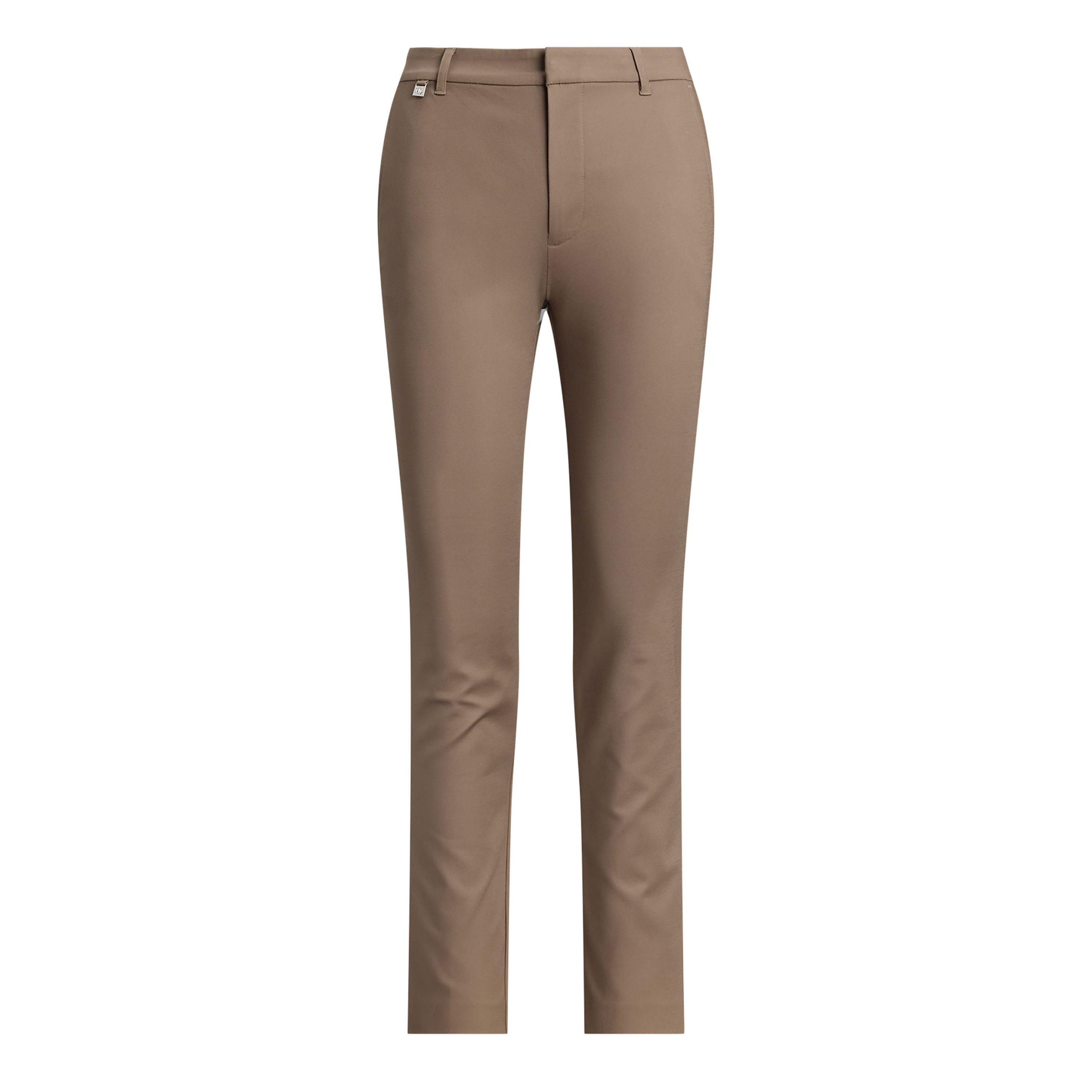 Taupe Brown - Lauren by Ralph Lauren - Women's Lakythia Straight Leg Trousers - 1