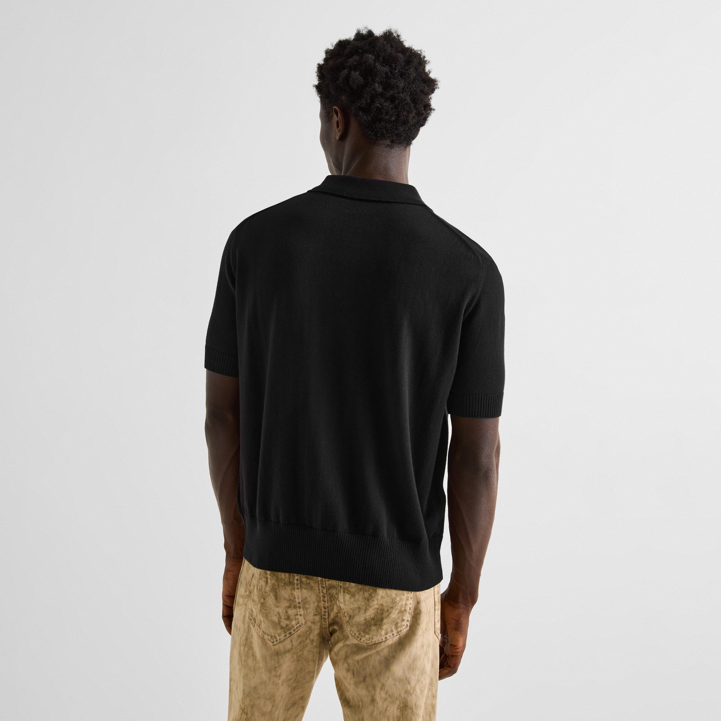 Black - Vivienne Westwood - Men's Marco Cotton Cashmere Slim-Fit Short-Sleeve Polo - 4