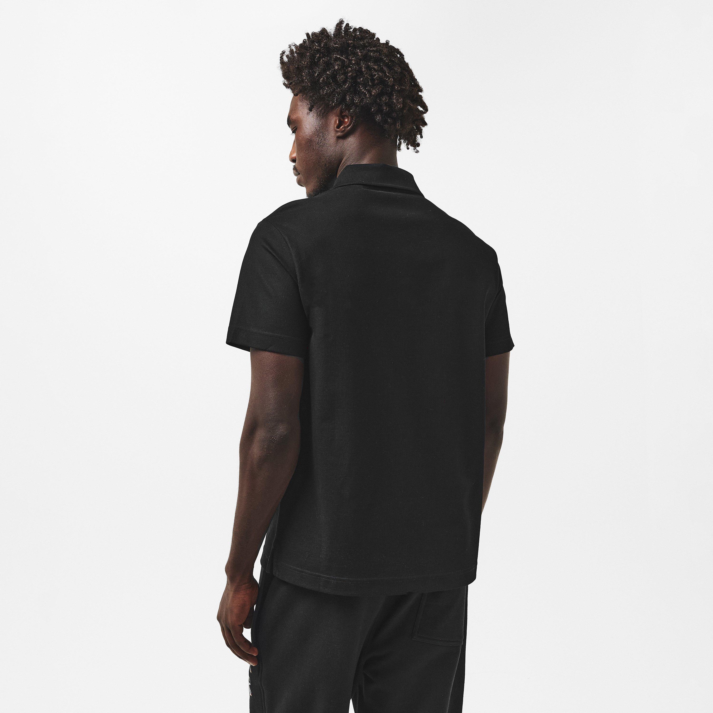 Black - Burberry - Men's Short-Sleeve Polo - 4