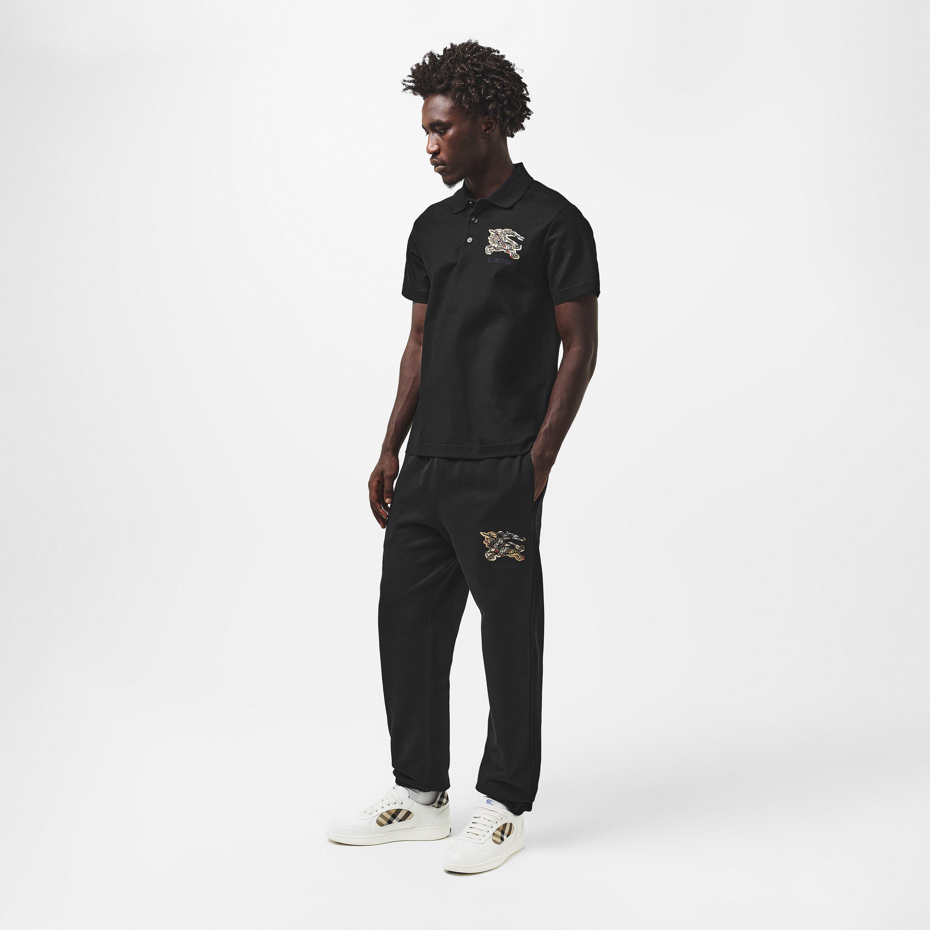 Black - Burberry - Men's Short-Sleeve Polo - 6