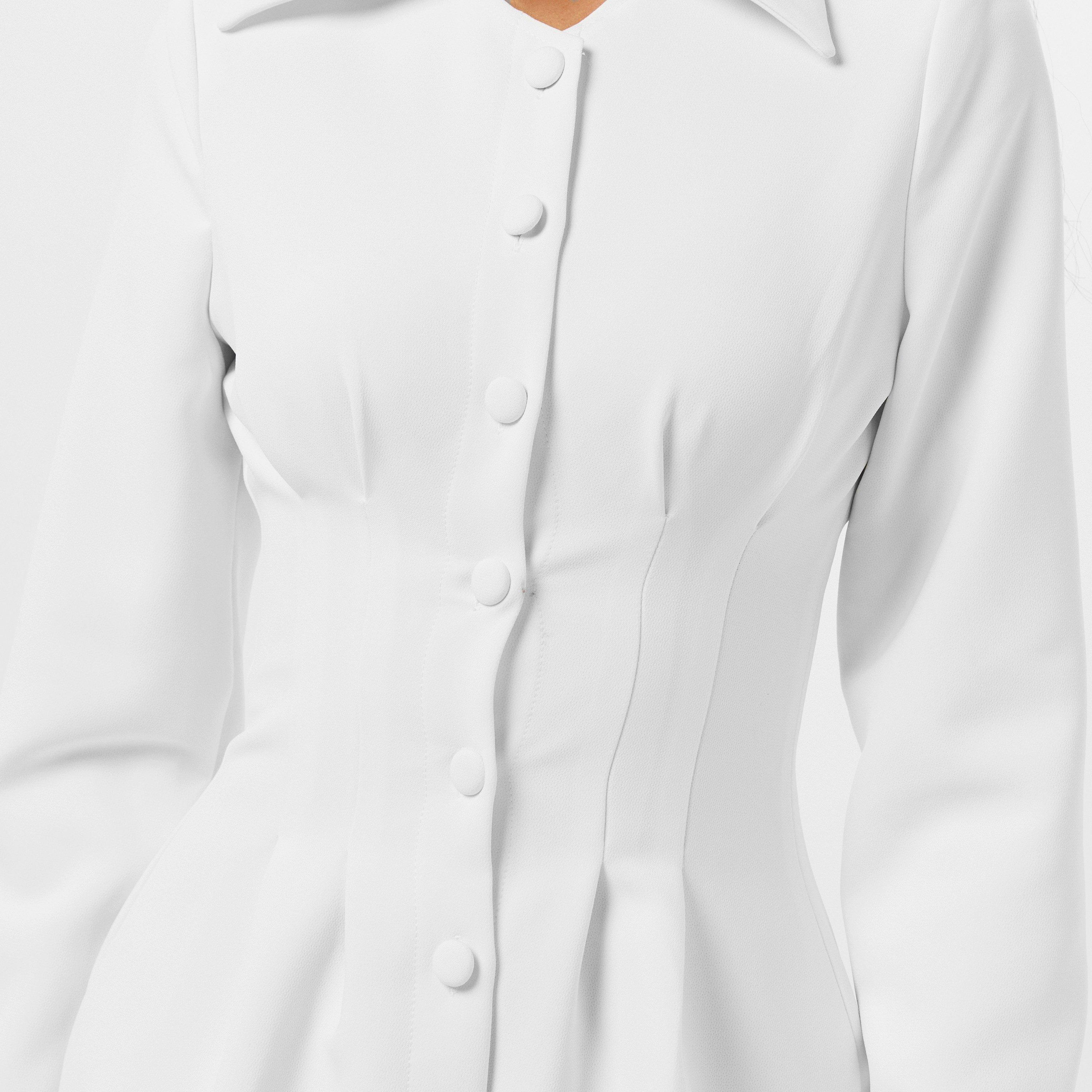 White - Odd Muse - Women's Long-Sleeve Blouse - 4