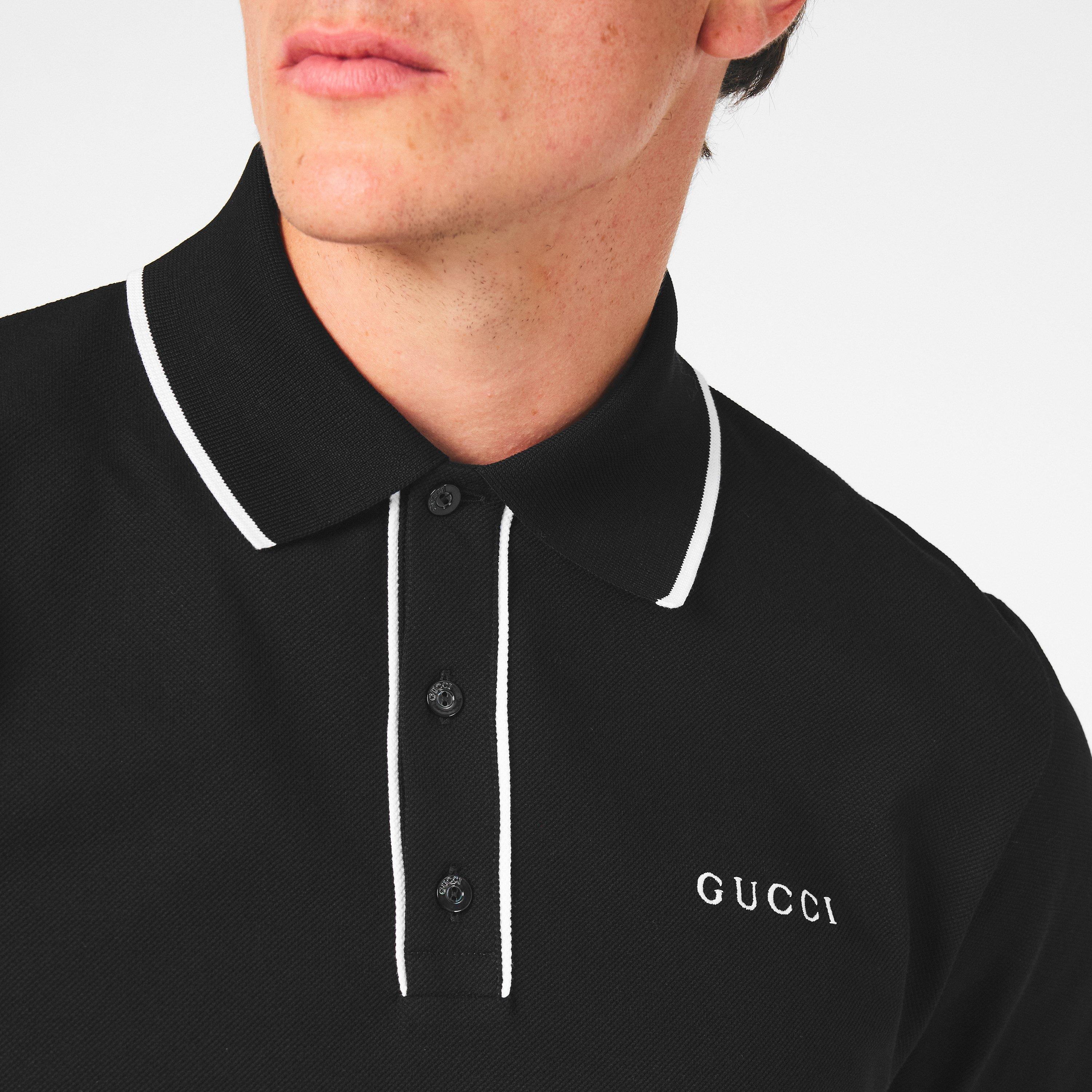 Black - Gucci - Tipped Polo Shirt - 5