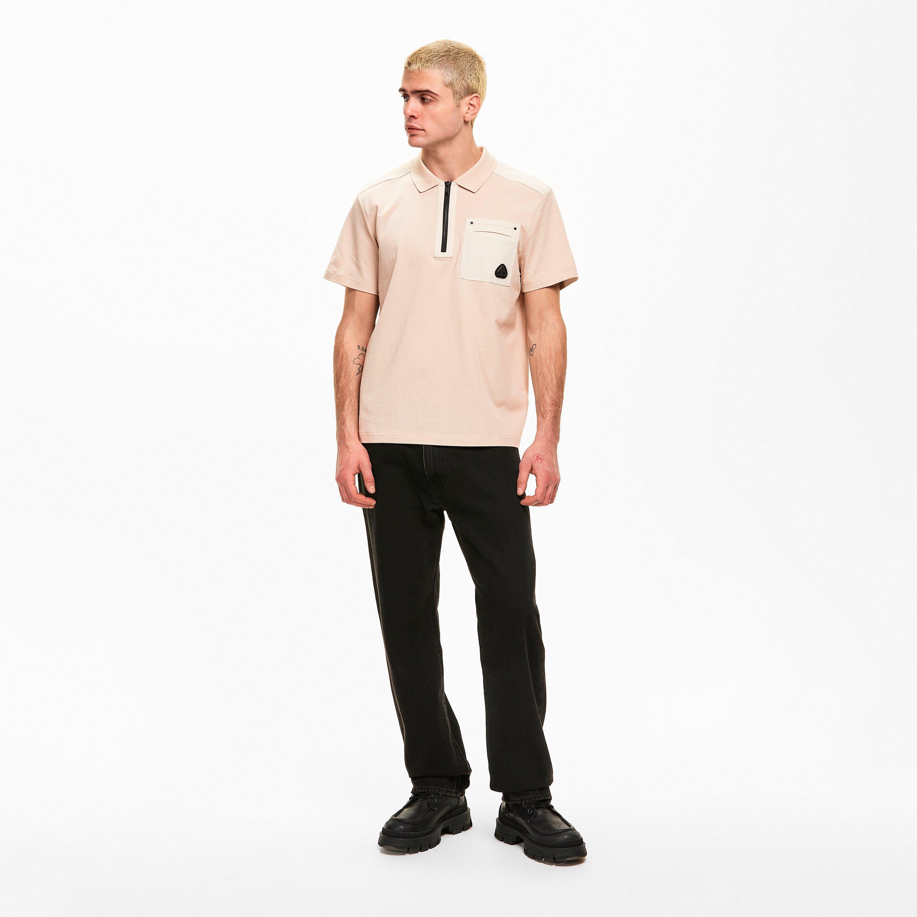 Alabaster - Moose Knuckles - Men's Dalon Short Sleeve Polo Shirt - 5