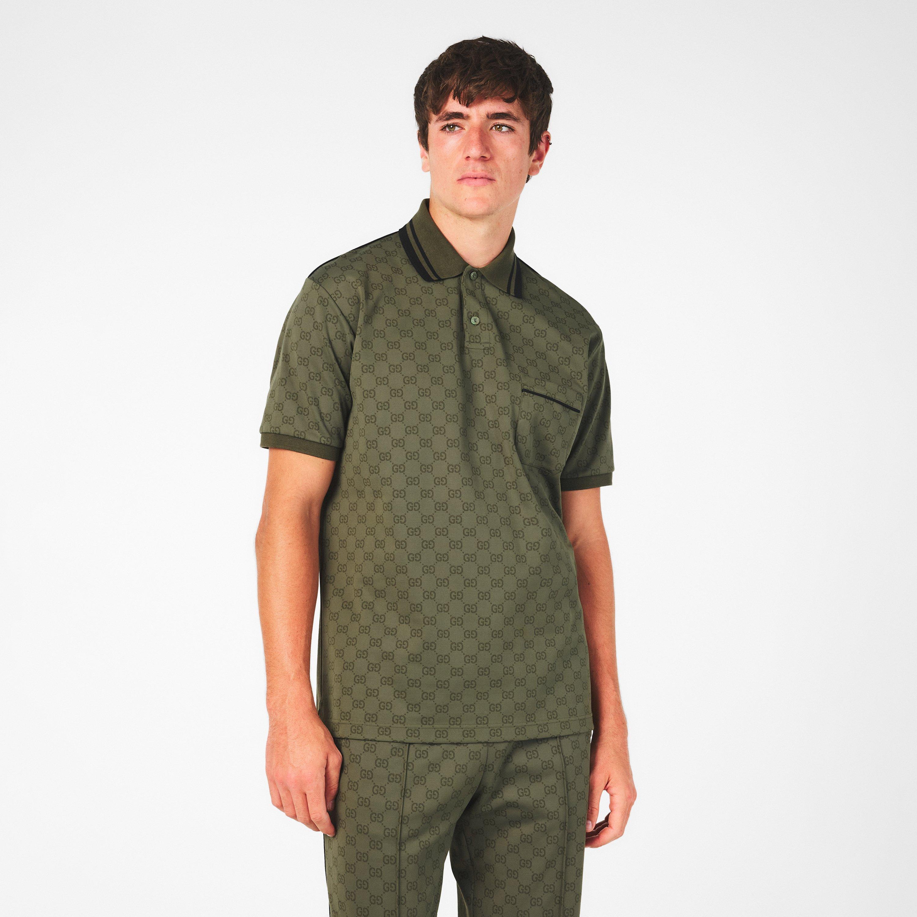 Military Green - Gucci - Men's Short-Sleeve Polos - 3
