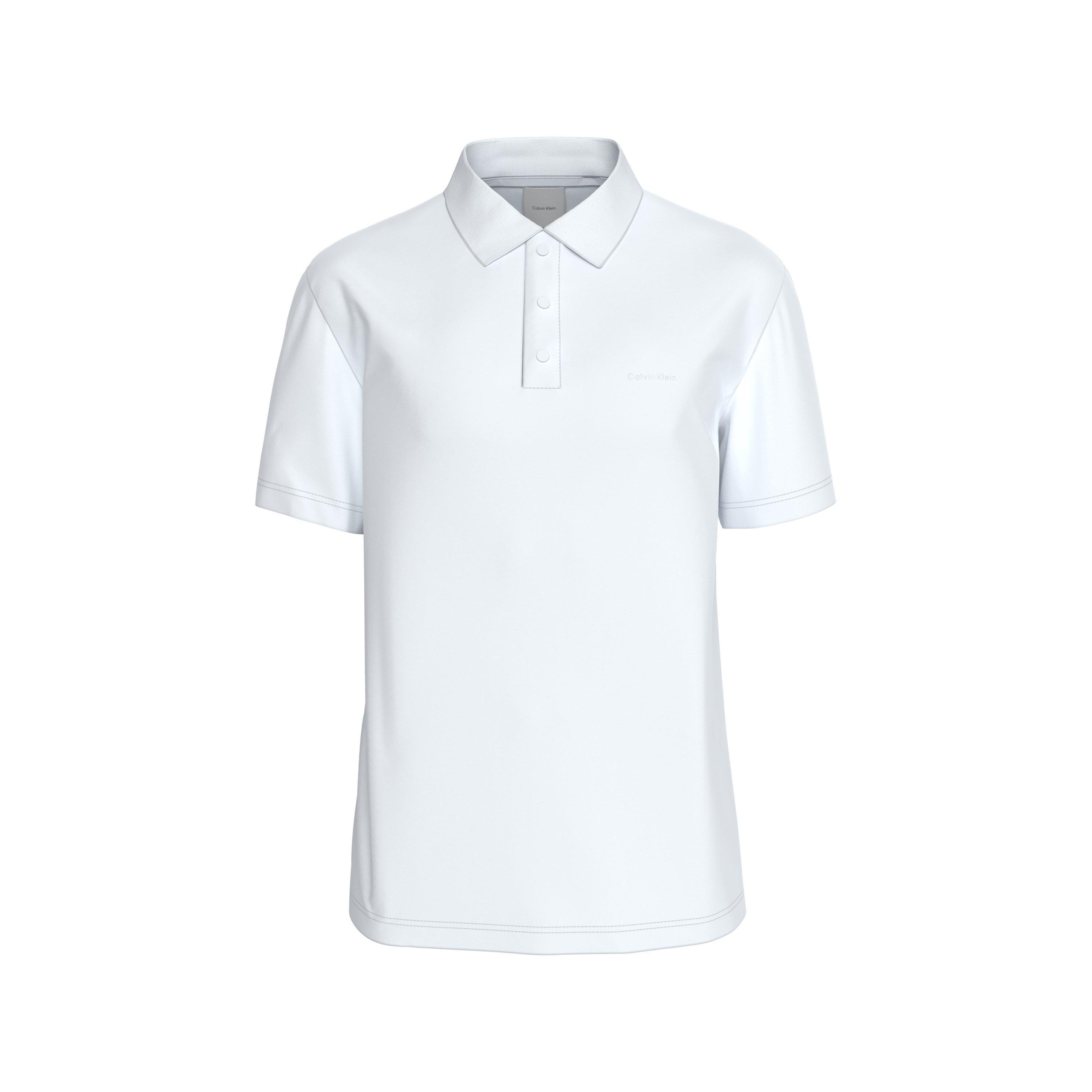 Calvin Klein Men's Short Sleeve Polo Shirt - Bright White - 2XL