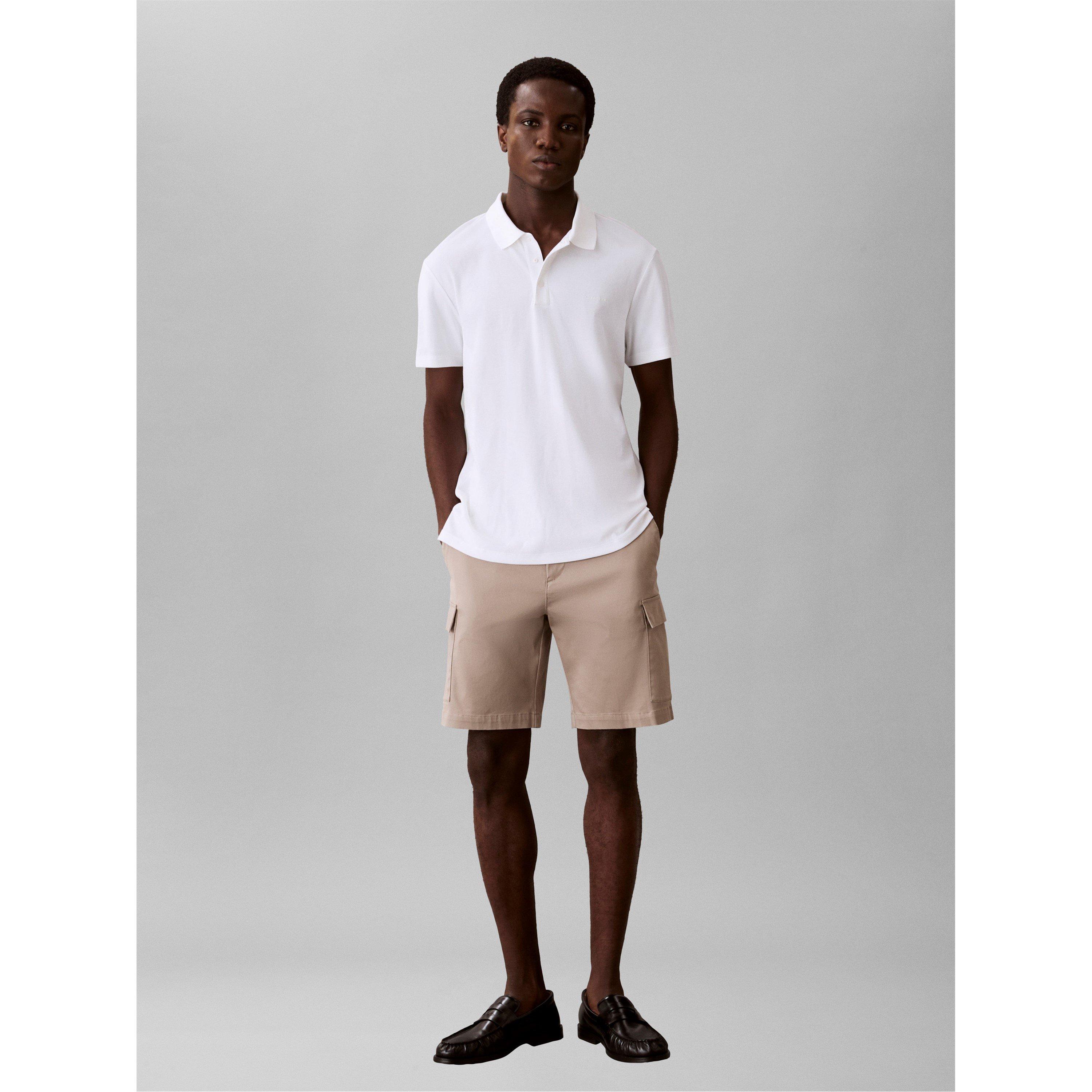 Bright White - Calvin Klein - Men's Short Sleeve Polo Shirt - 2
