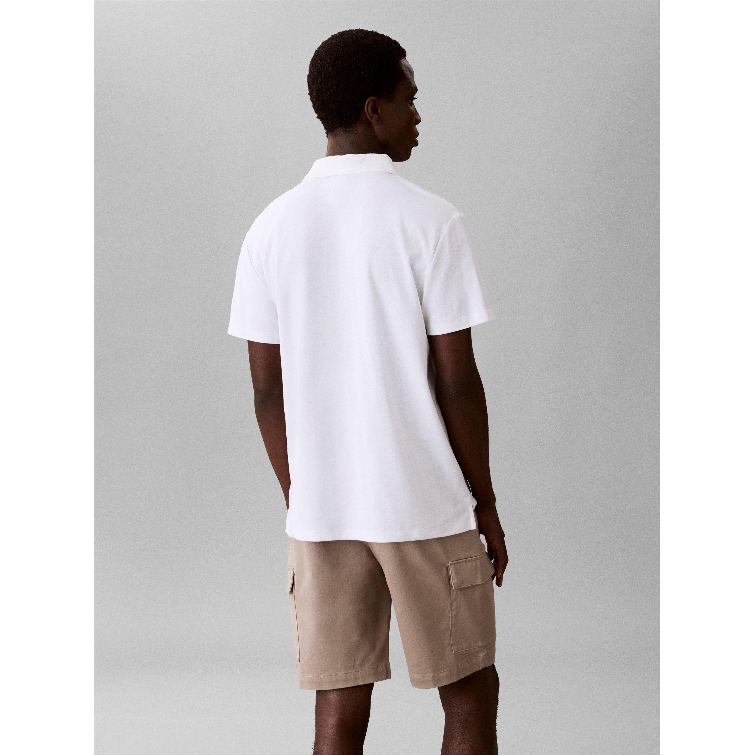 Bright White - Calvin Klein - Men's Short Sleeve Polo Shirt - 5