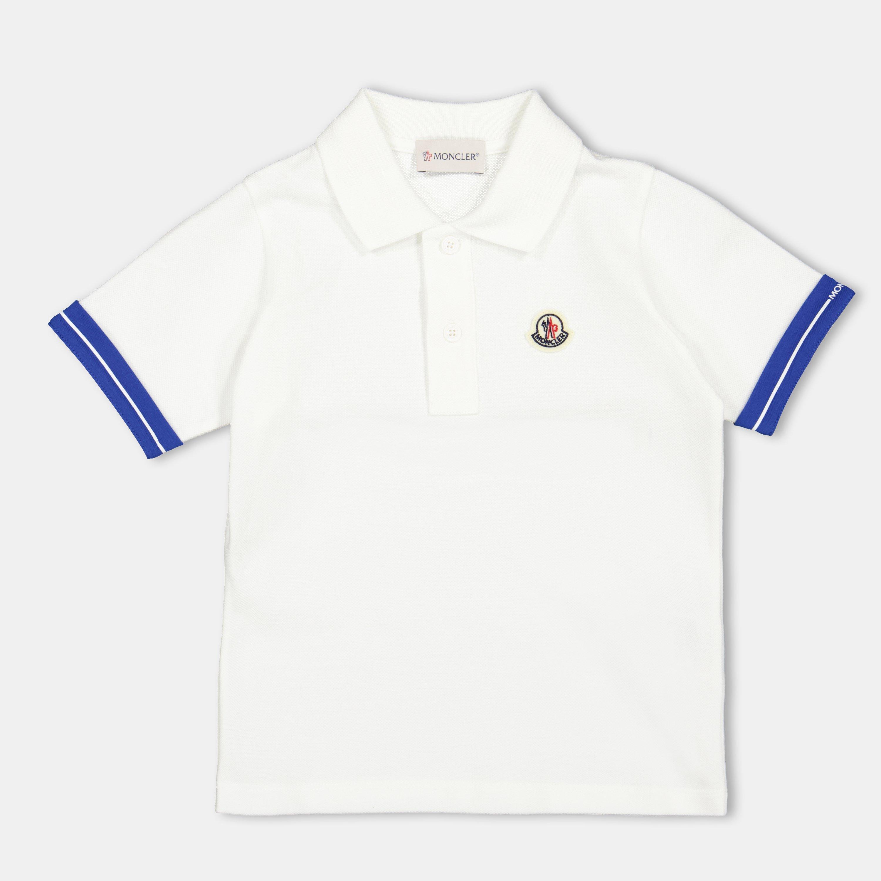 White 034 - Moncler - Logo Patch Polo Shirt - 1