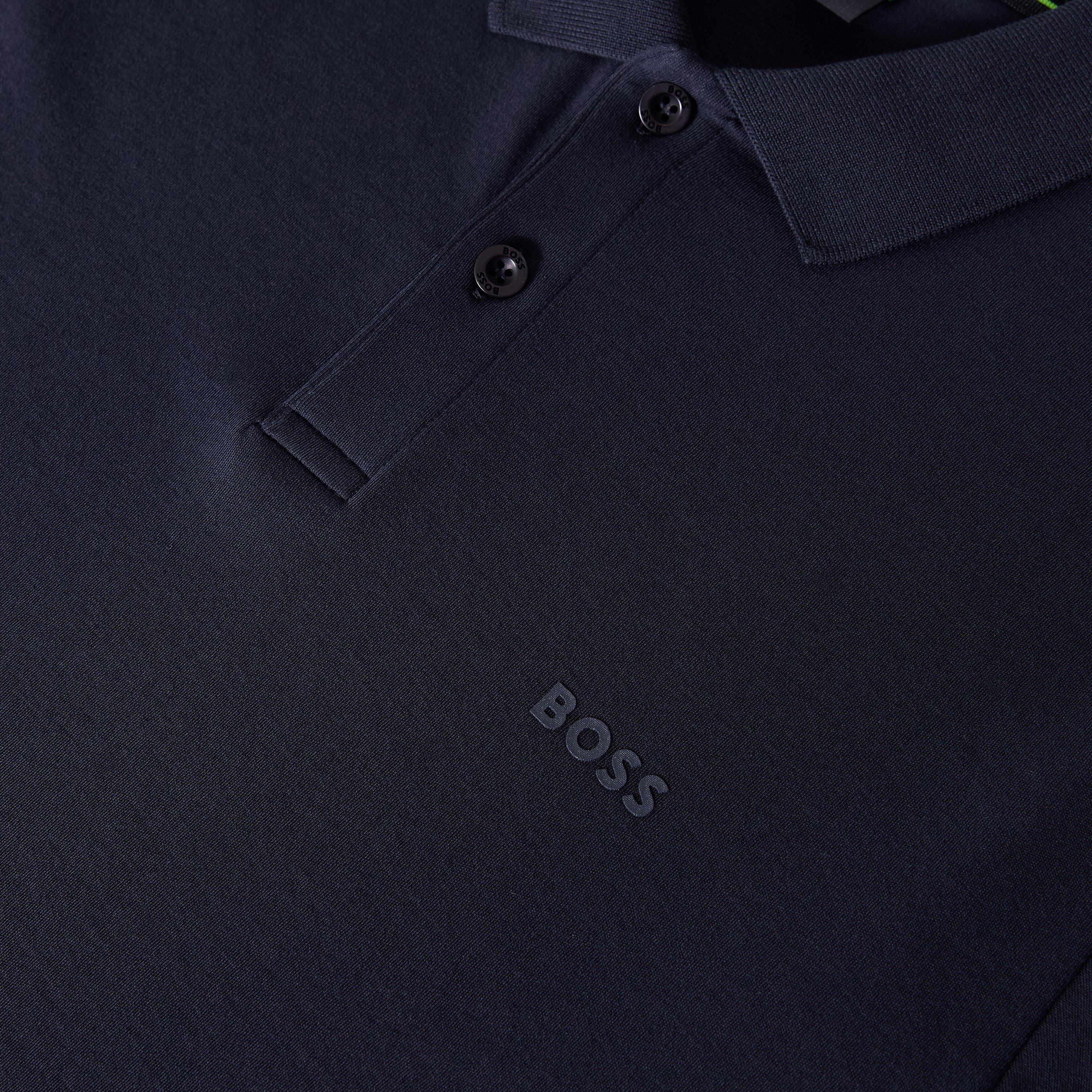 Dark Blue - Hugo - Men's Pio 2 Cotton Short-Sleeve Polo Shirt - 3