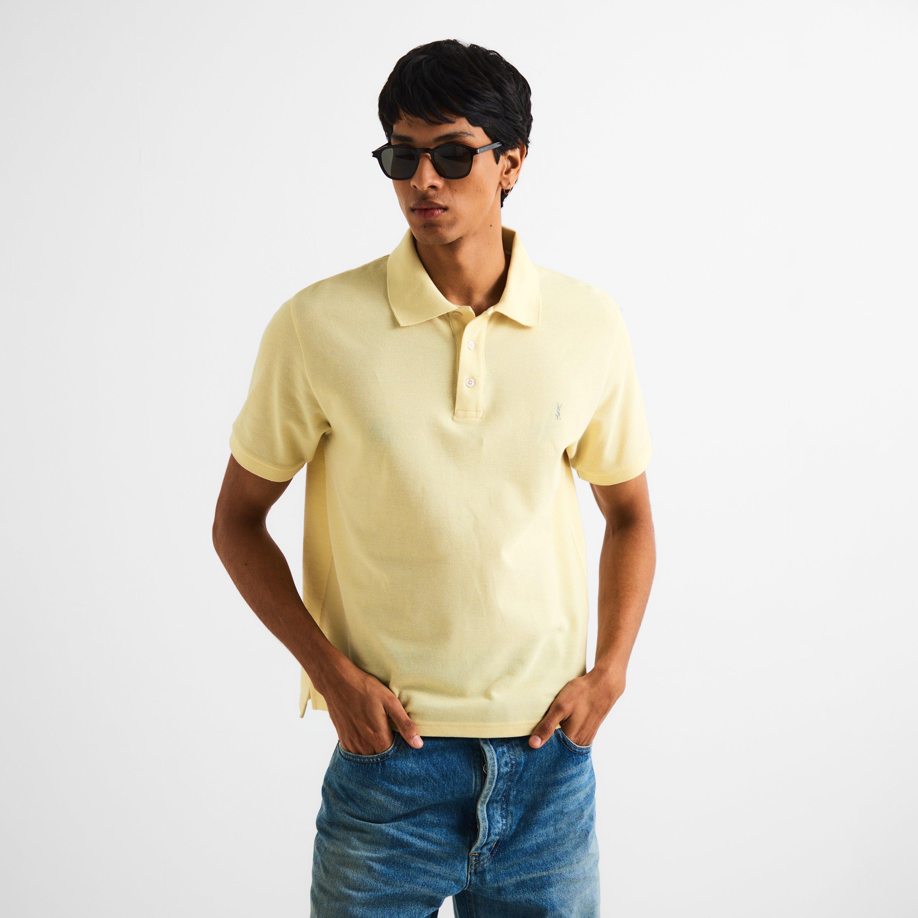 Yellow - Saint Laurent - Men's Cass Short Sleeve Polo Shirt - 3