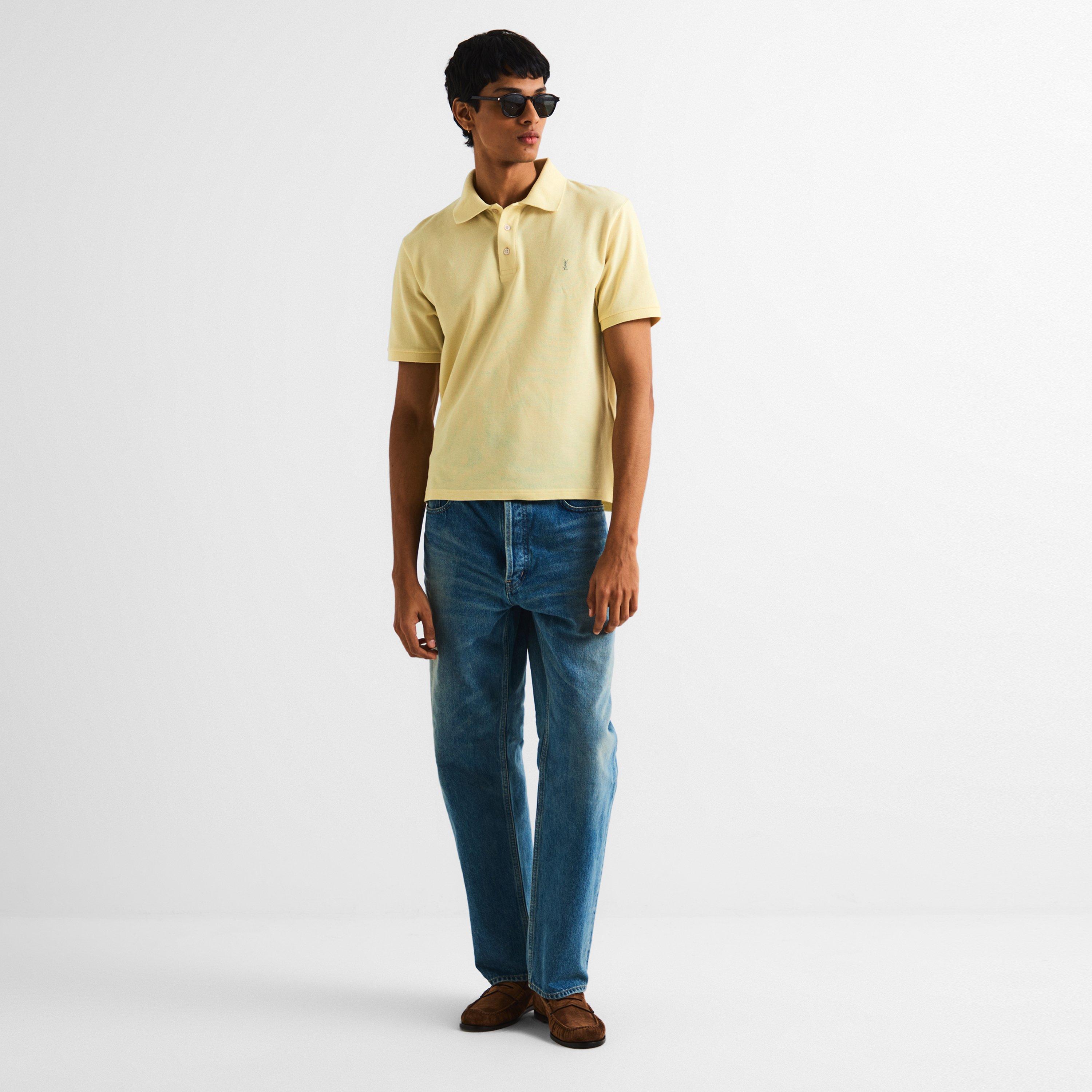 Yellow - Saint Laurent - Men's Cass Short Sleeve Polo Shirt - 6