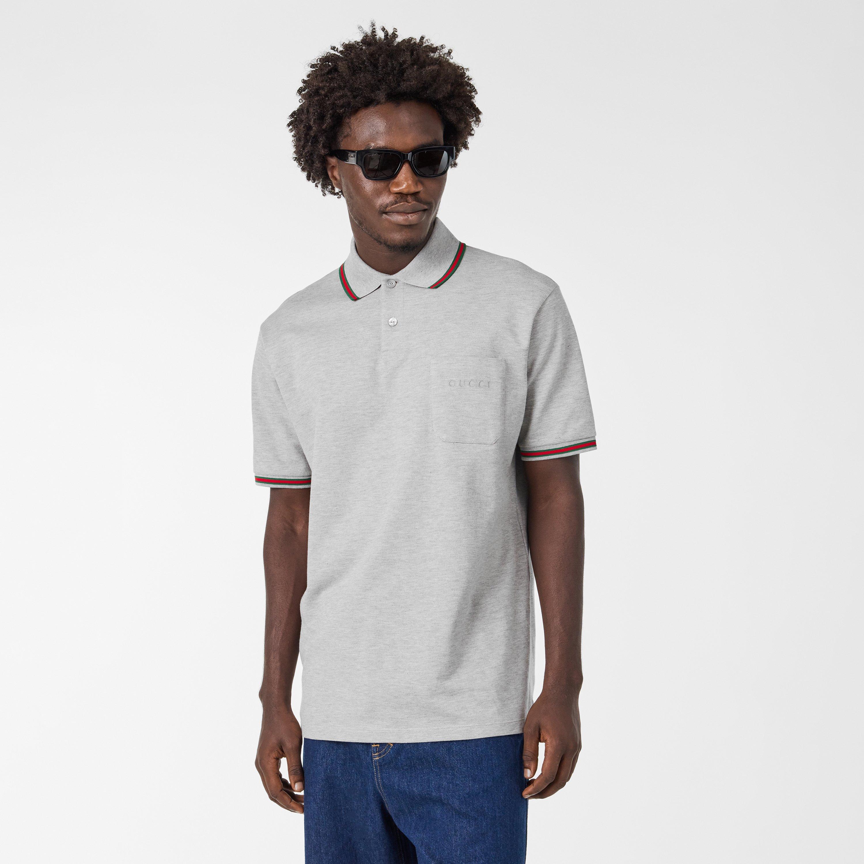 Grey Melange - Gucci - Men's Short-Sleeve Polos - 3