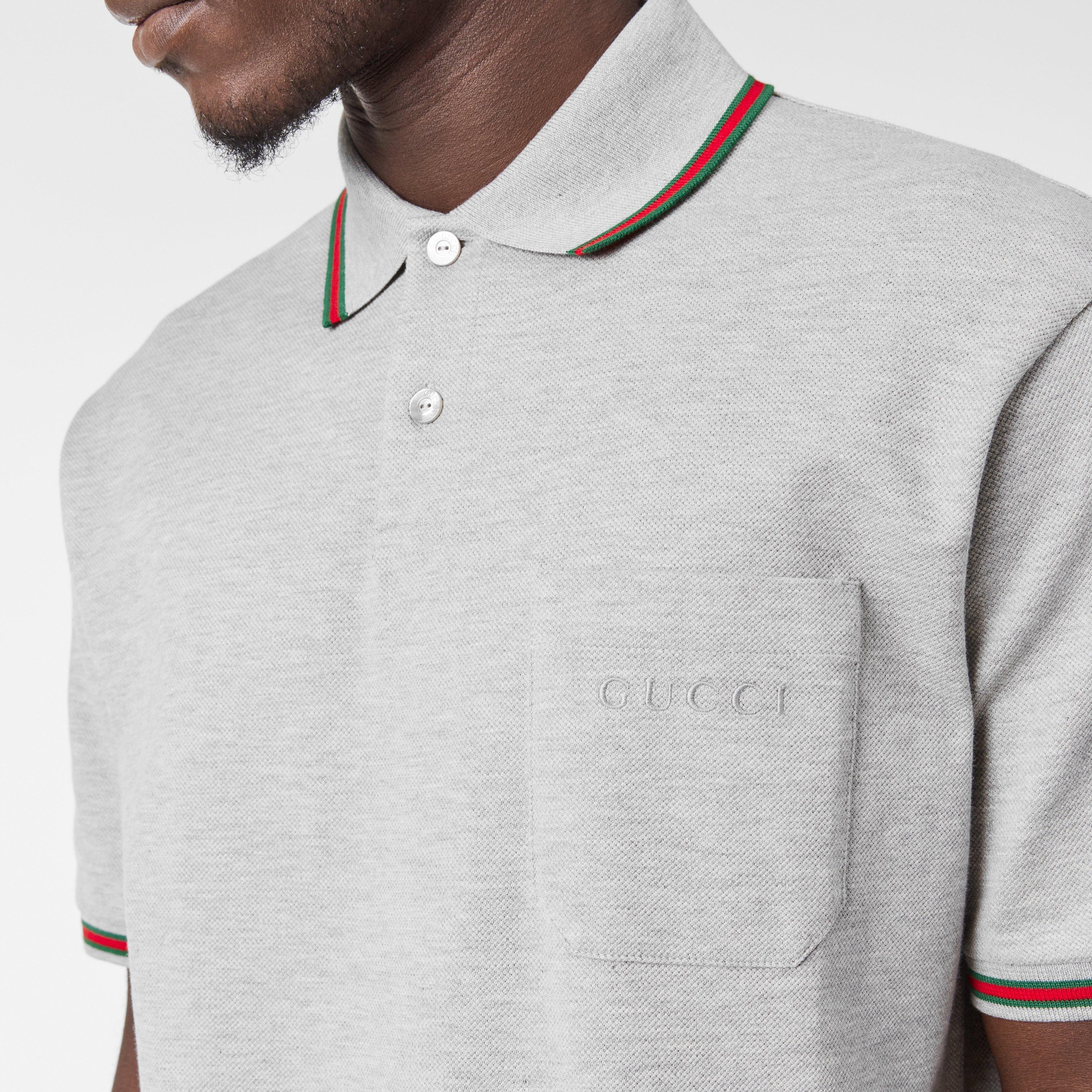 Grey Melange - Gucci - Men's Short-Sleeve Polos - 5