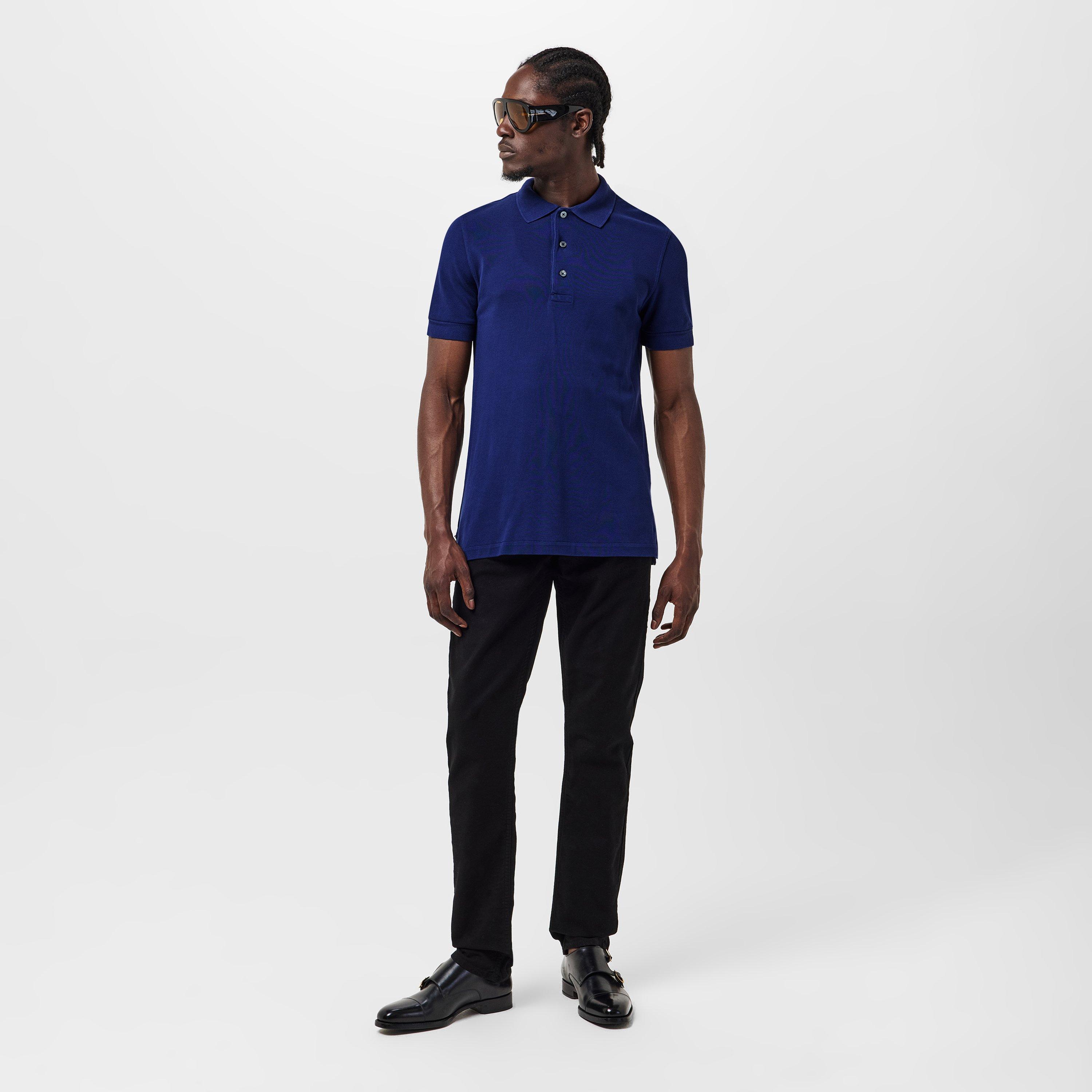 Bright Navy - Tom Ford - Men's Short-Sleeve Polo - 6