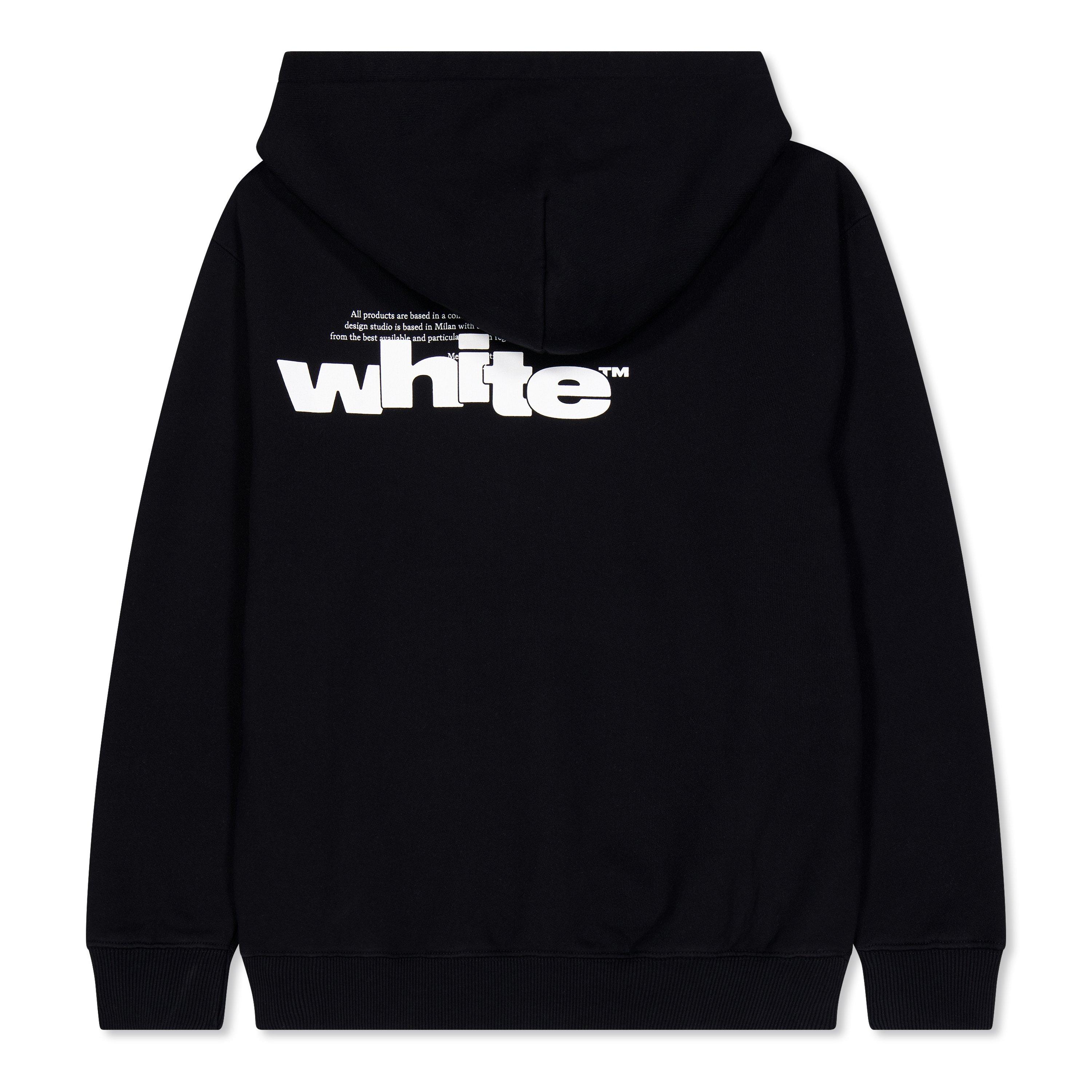 Blk/Wht 1001 - Off White - Unisex Graphic Hoodie, Bold Wraparound Logo - 2
