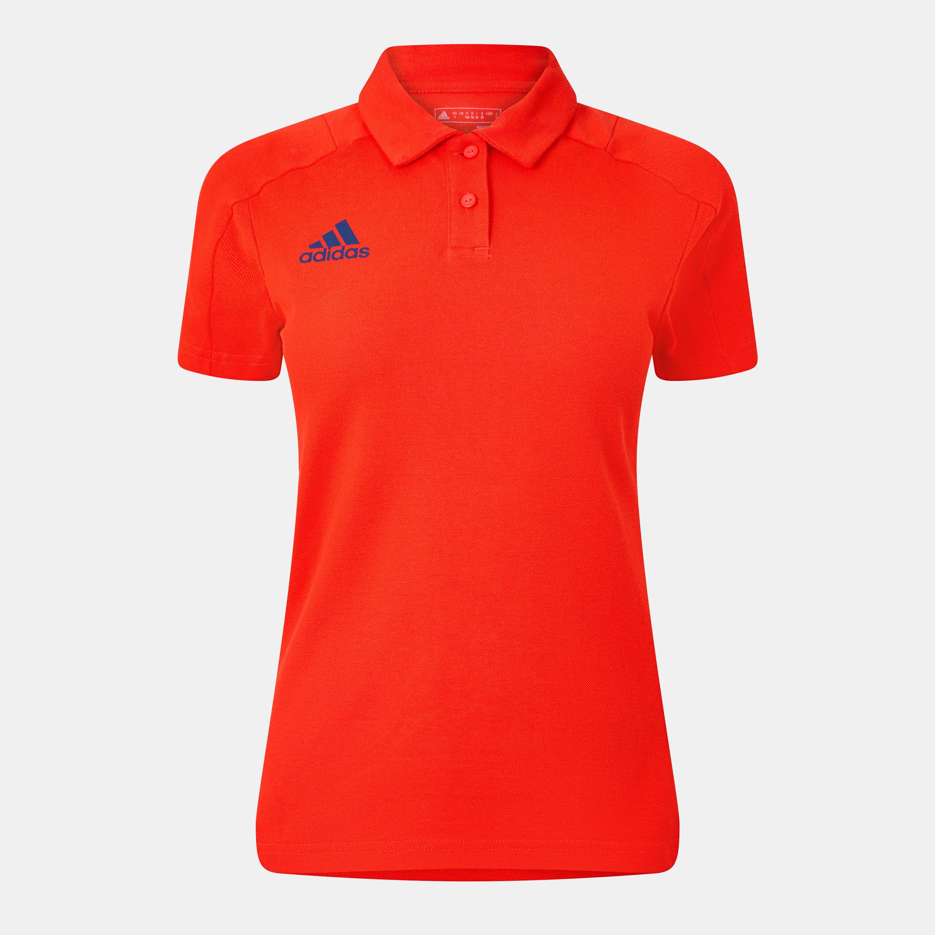 Red - adidas - Women's Short-Sleeve Polo Shirt - 1