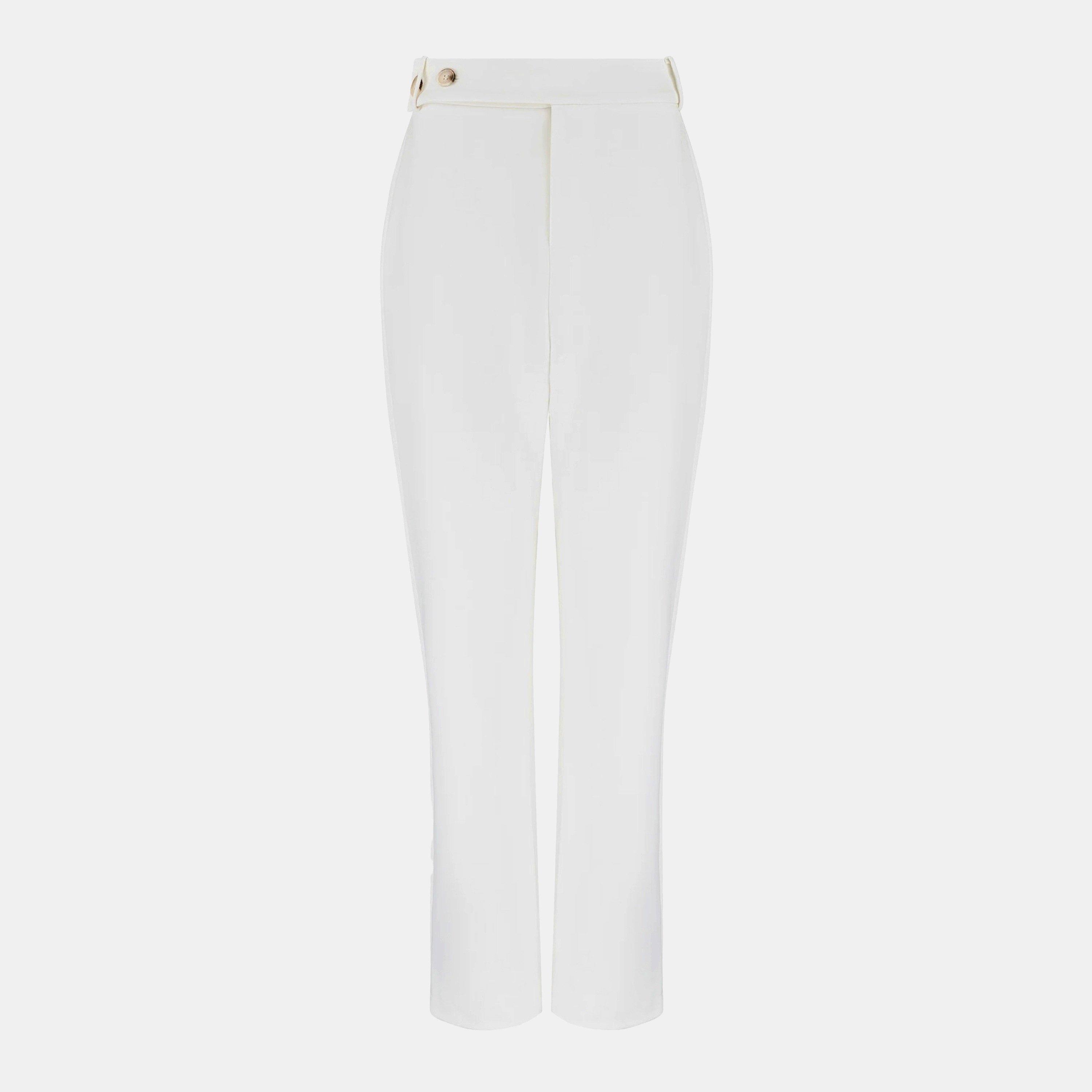White - Odd Muse - The Ultimate Muse Straight Leg Trousers - 1